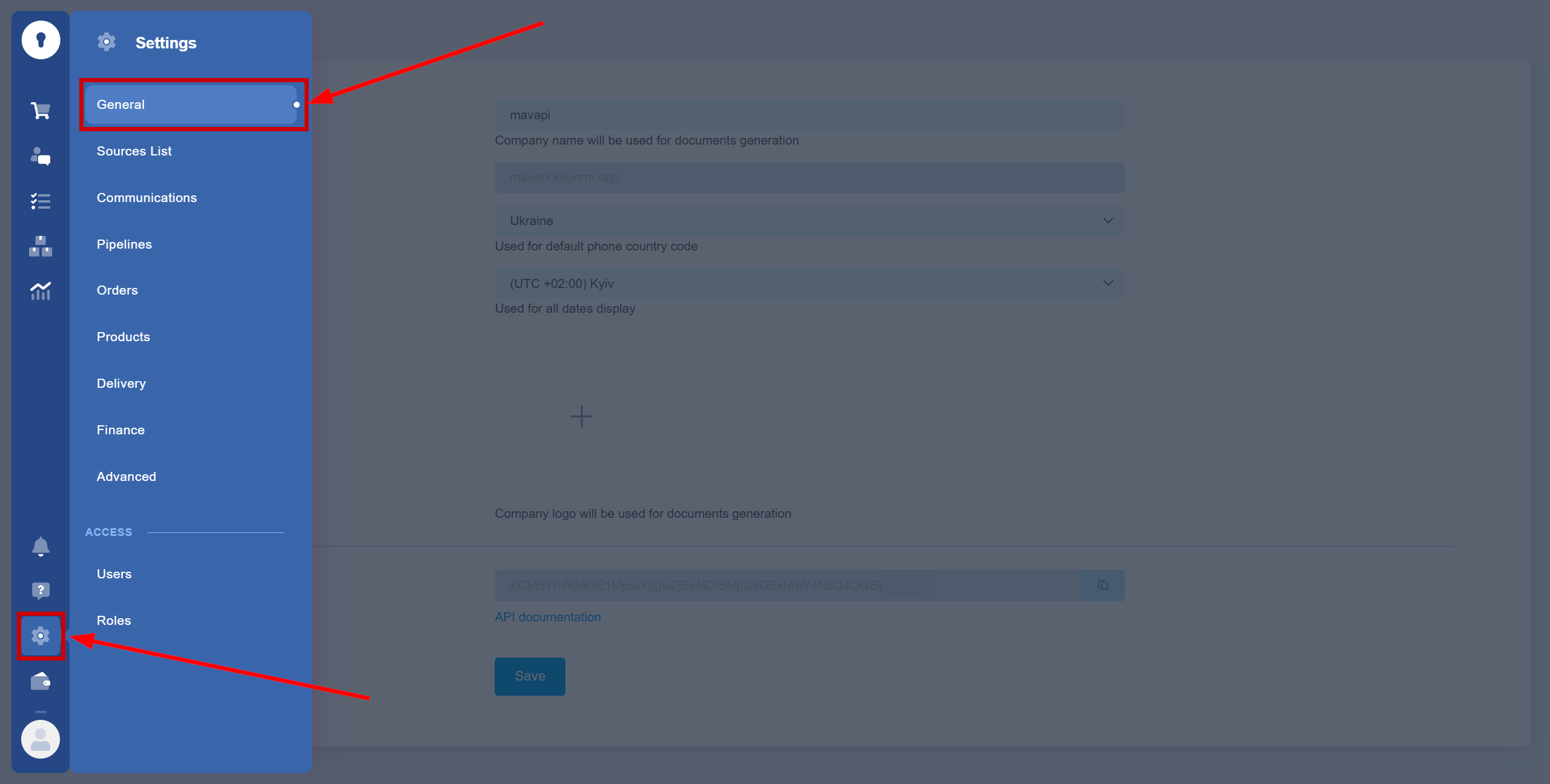 How to Connect KeyCRM as Data Source | Go to KeyCRM settings