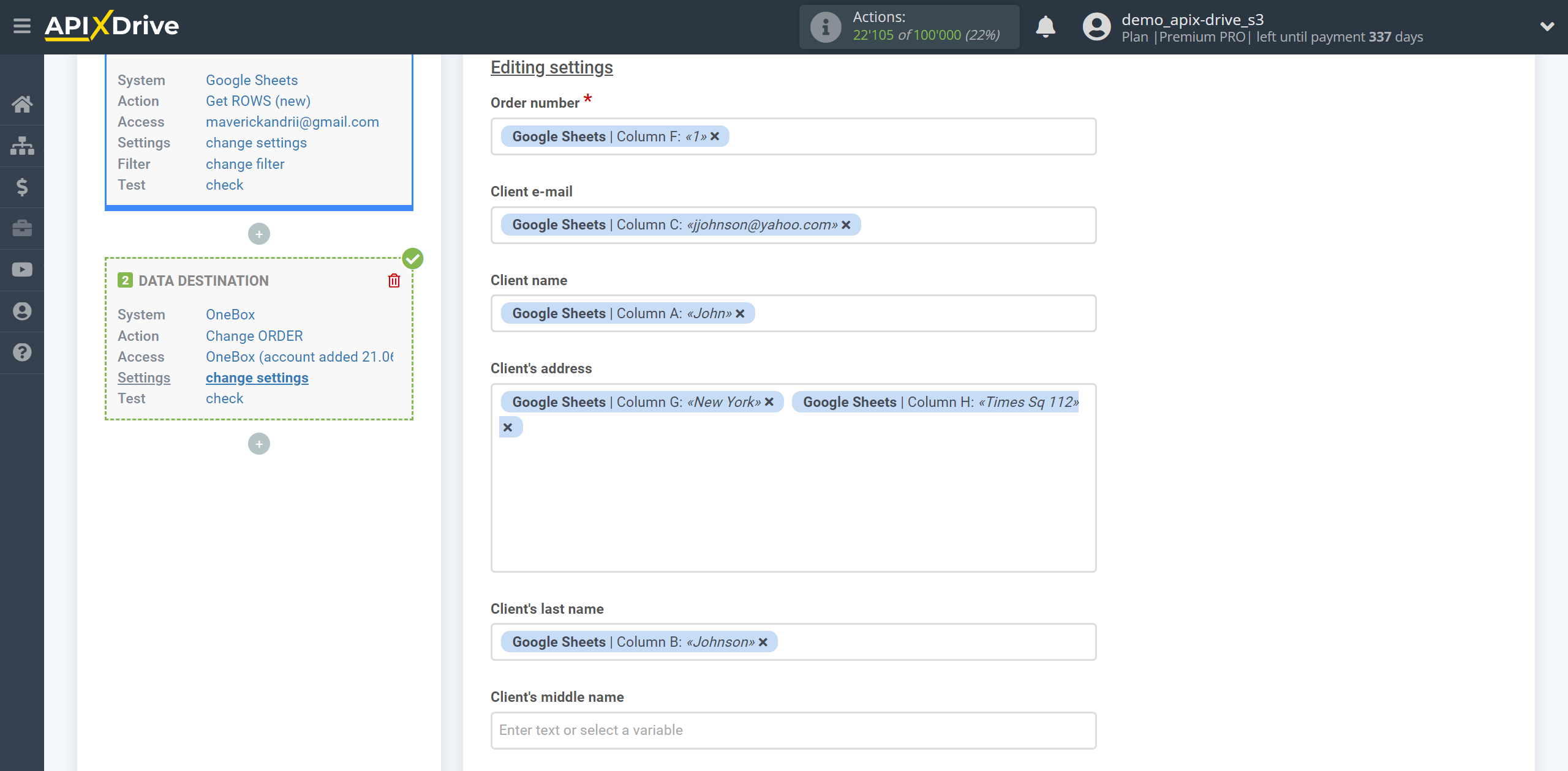 How to setup OneBox Change Order / Create Order | Assigning Fields