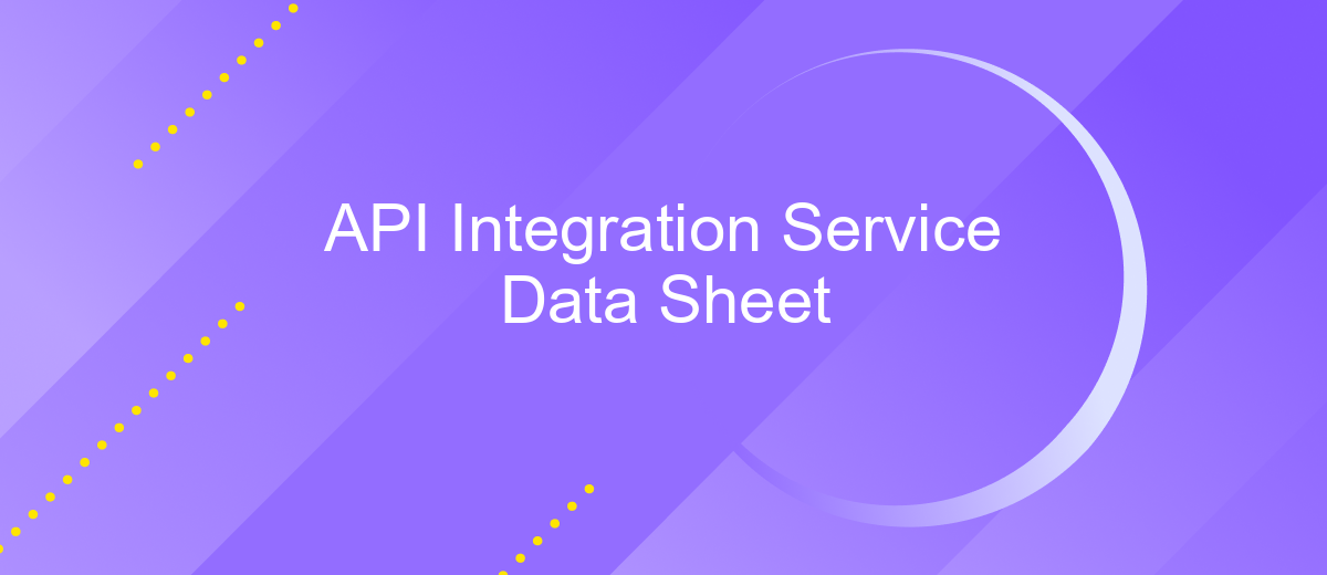 API Integration Service Data Sheet