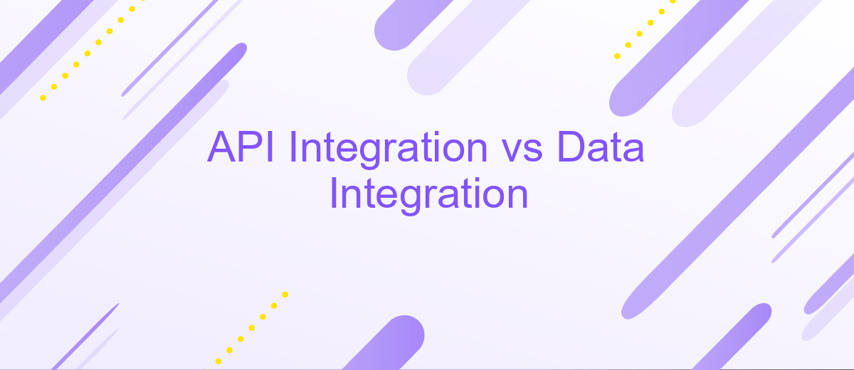 API Integration vs Data Integration