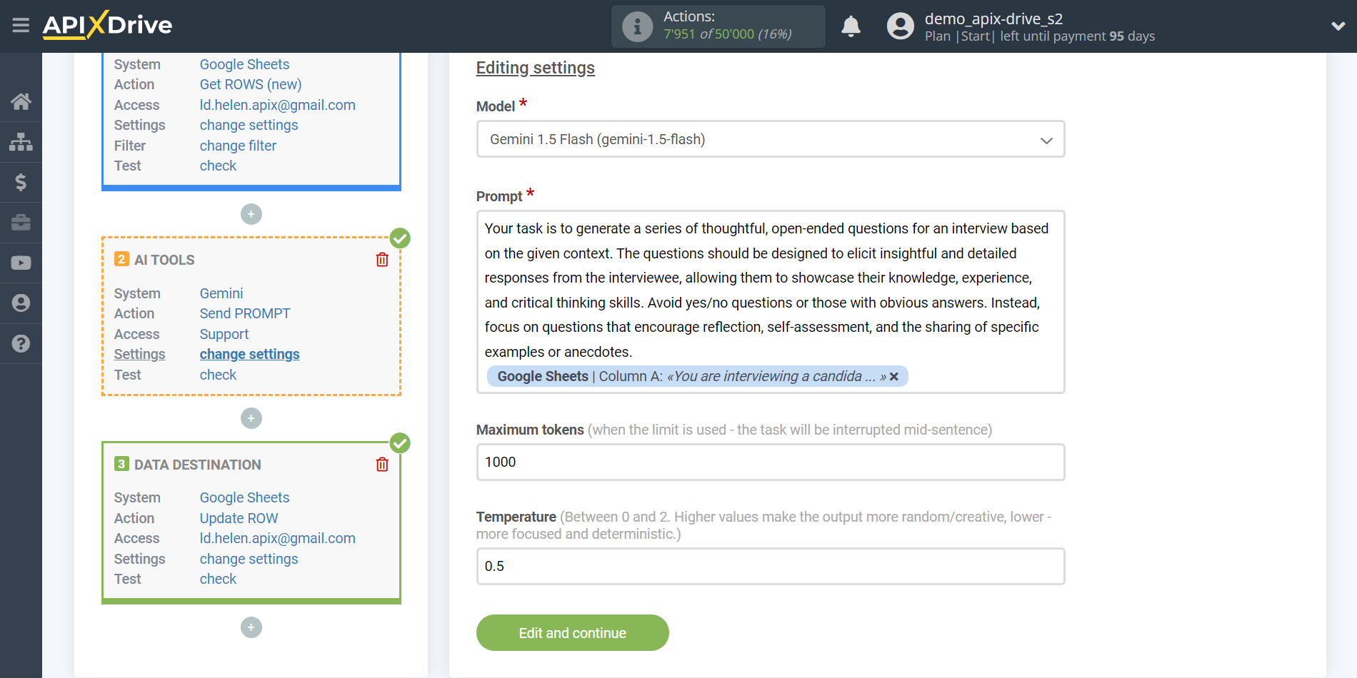 Setting up Gemini in Google Sheets | Assigning fields