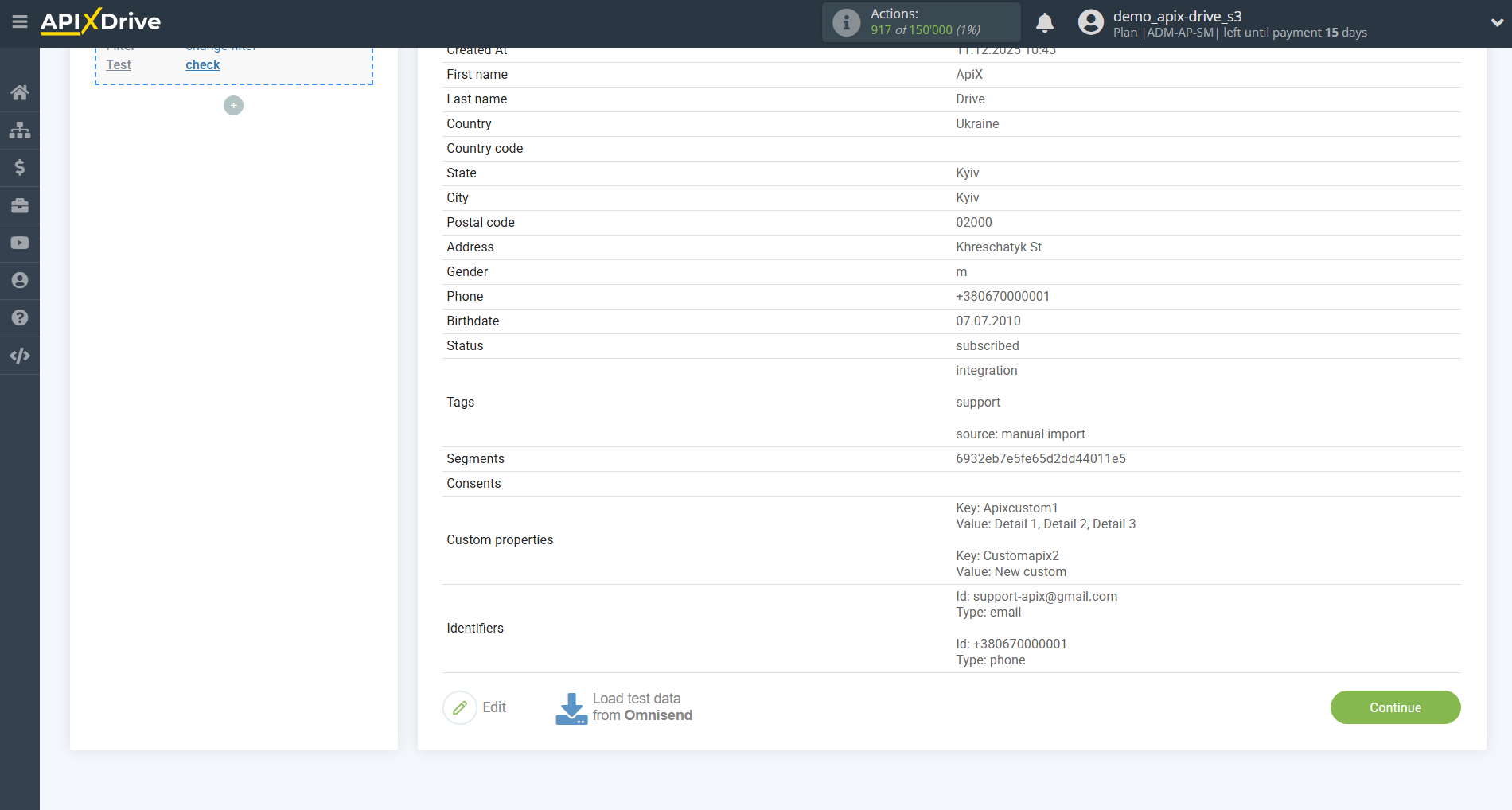 How to Connect Omnisend as Data Source | Test data How to Connect Omnisend as Data Source | Test data