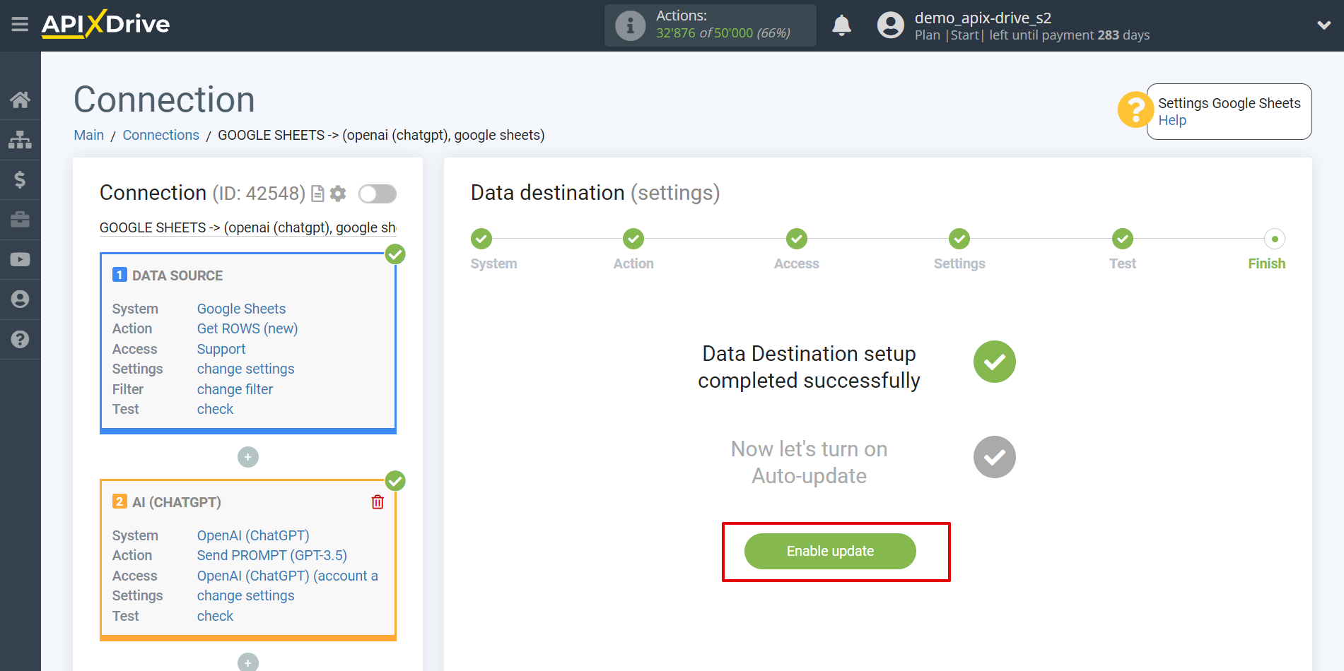 Setting up extracting keywords with OpenAI (ChatGPT) | Enable auto-update