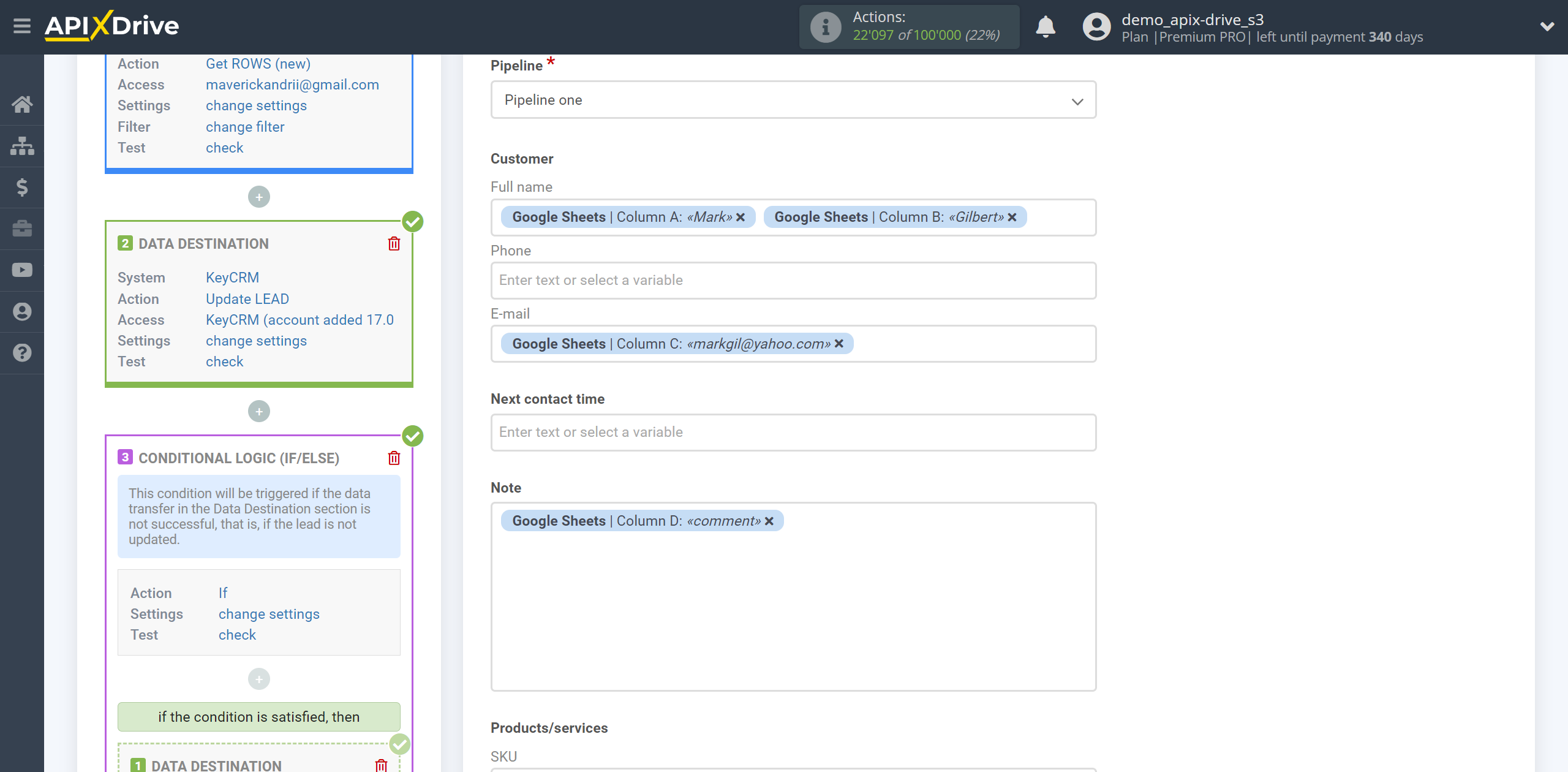 How to setup KeyCRM Update Lead / Create Lead | Assigning Fields