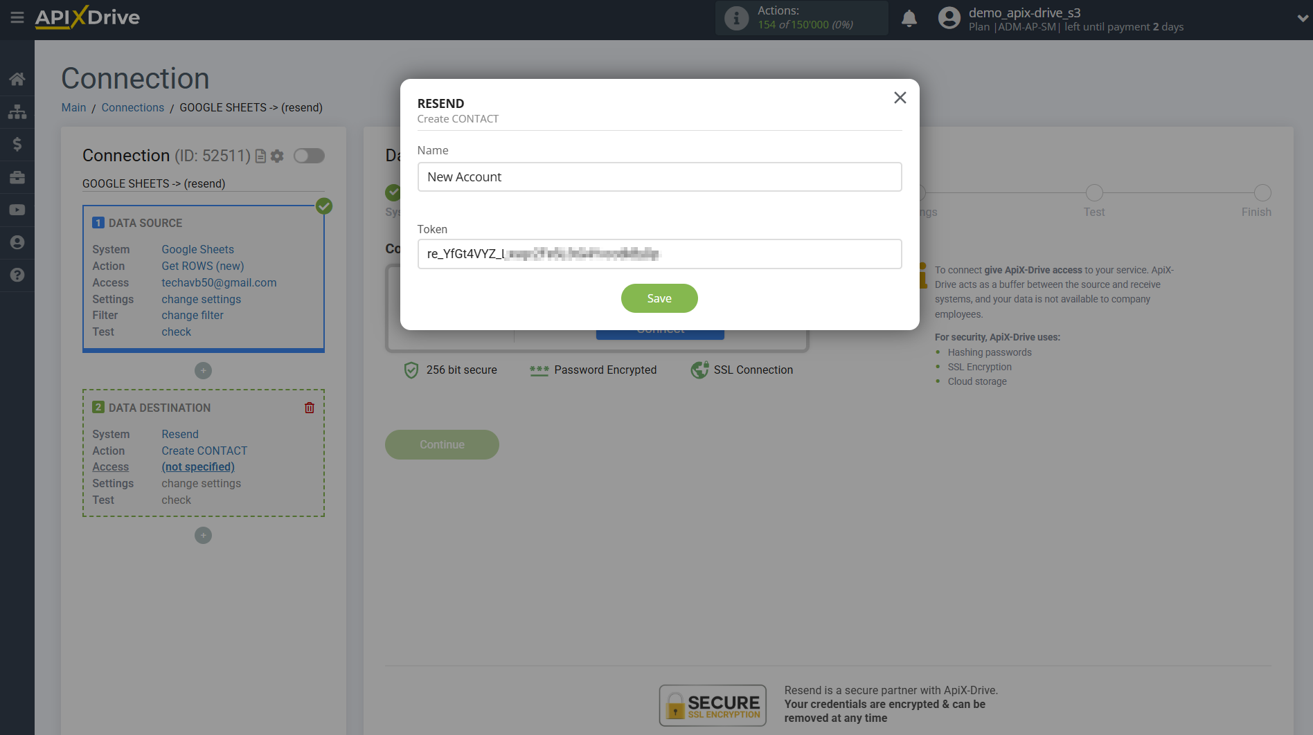 How to Connect Resend as Data Destination | Connection setup
