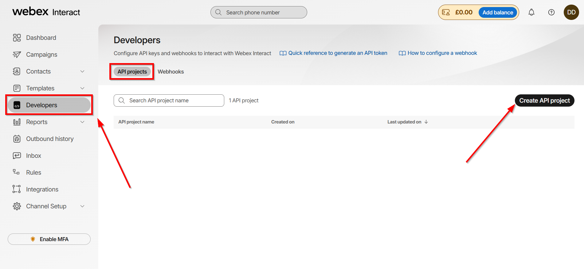 How to Connect Webex Interact as Data Destination | Go to the connection settings section