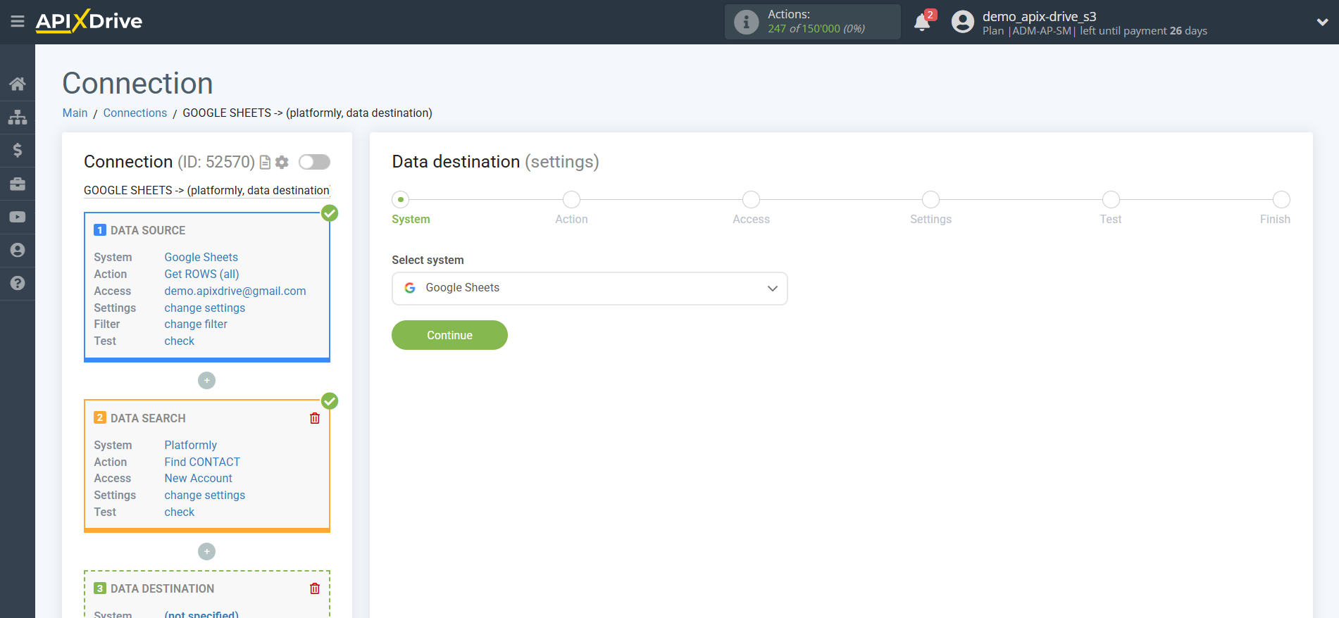 How to Connect Platformly as Data Search | System selection How to Connect Platformly as Data Search | System selection