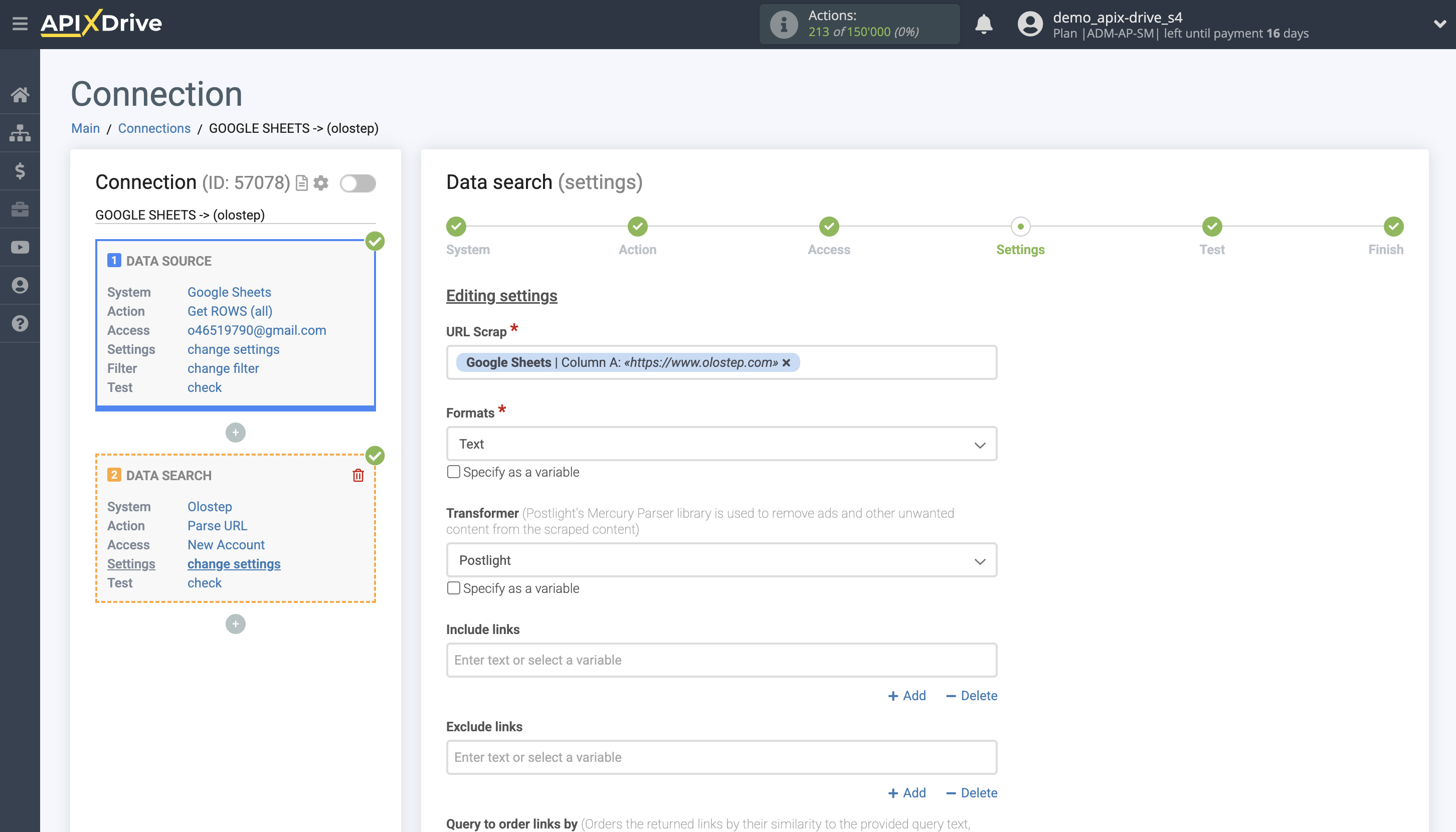 Setting up an Olostep Item Search in Google Sheets | Assigning fields Setting up an Olostep Item Search in Google Sheets | Assigning fields