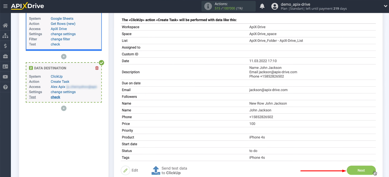 How to setup Google Sheets and ClickUp integration