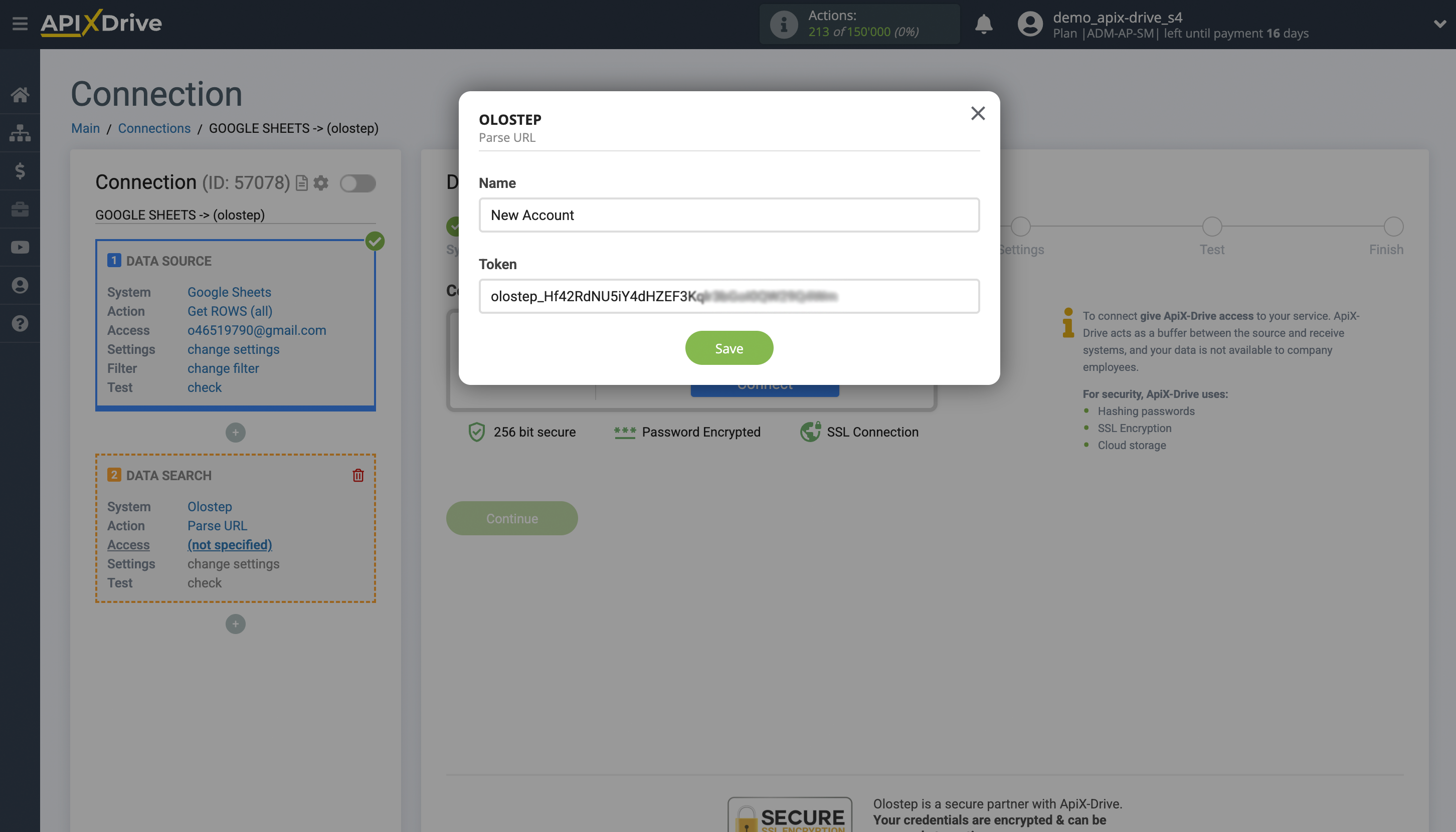 How to Connect Olostep as Data Source | Entering Access and Connection Data How to Connect Olostep as Data Source | Entering Access and Connection Data