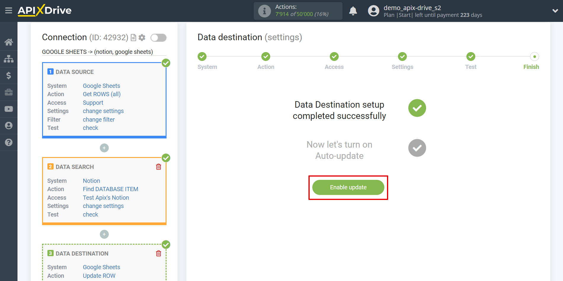 Setting up an Notion Item Search in Google Sheets | Enable auto-update