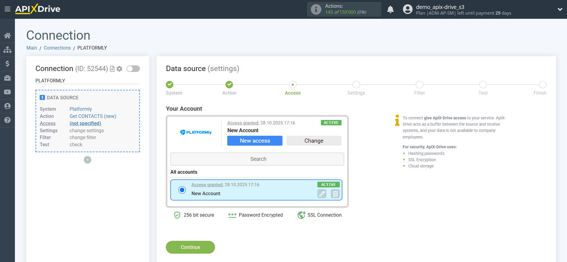 How to Connect Platformly as Data Source | Account selection How to Connect Platformly as Data Source | Account selection