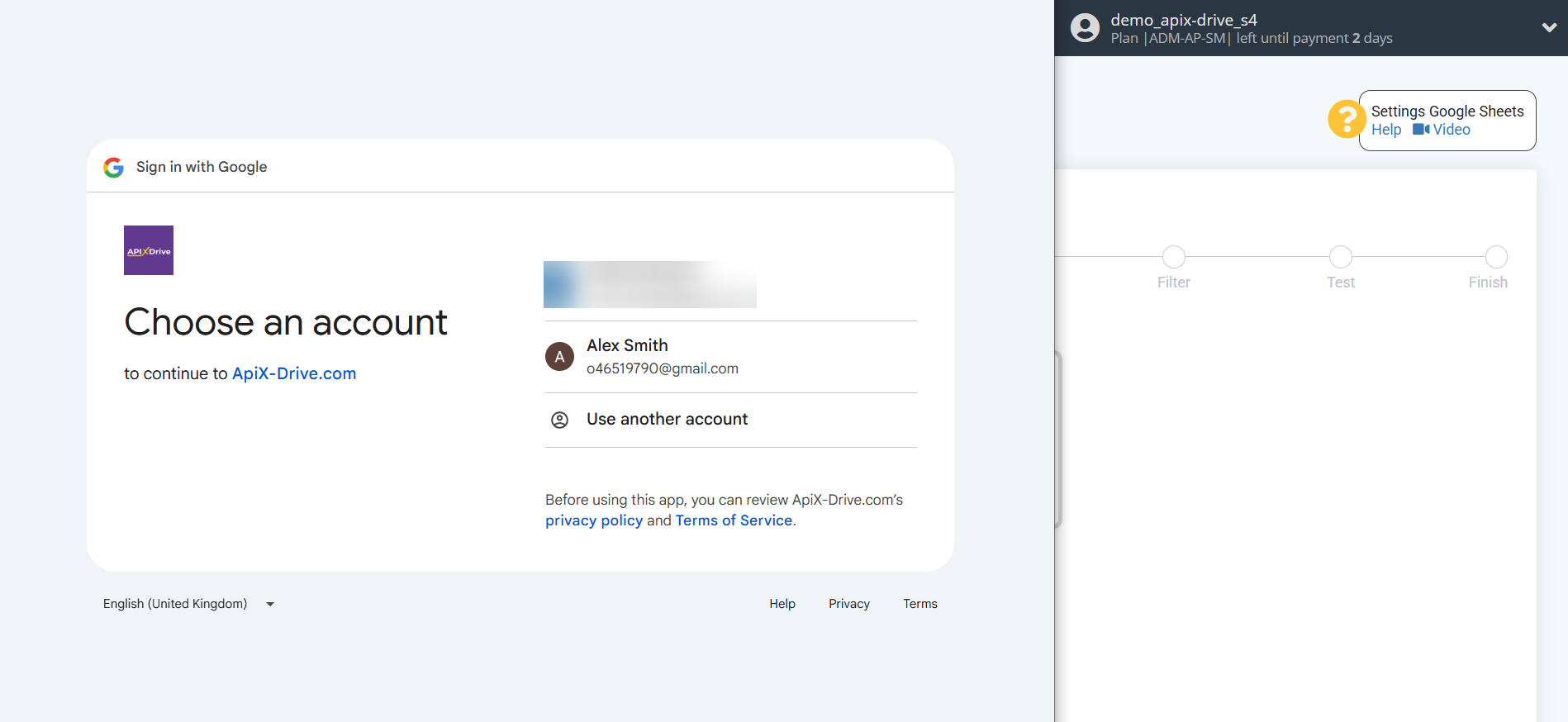 Setting up an ZeroBounce Item Search in Google Sheets | Select a Google account to connect Setting up an ZeroBounce Item Search in Google Sheets | Select a Google account to connect