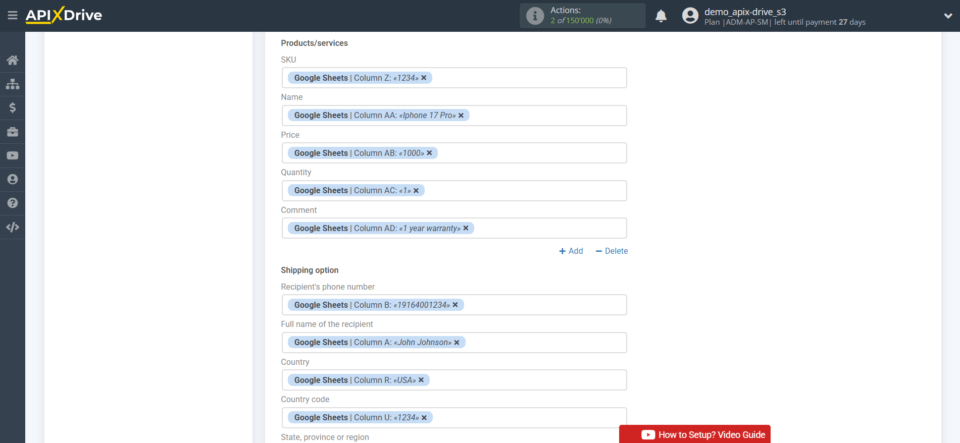 How to Connect KeyCRM as Data Destination | Assigning Fields