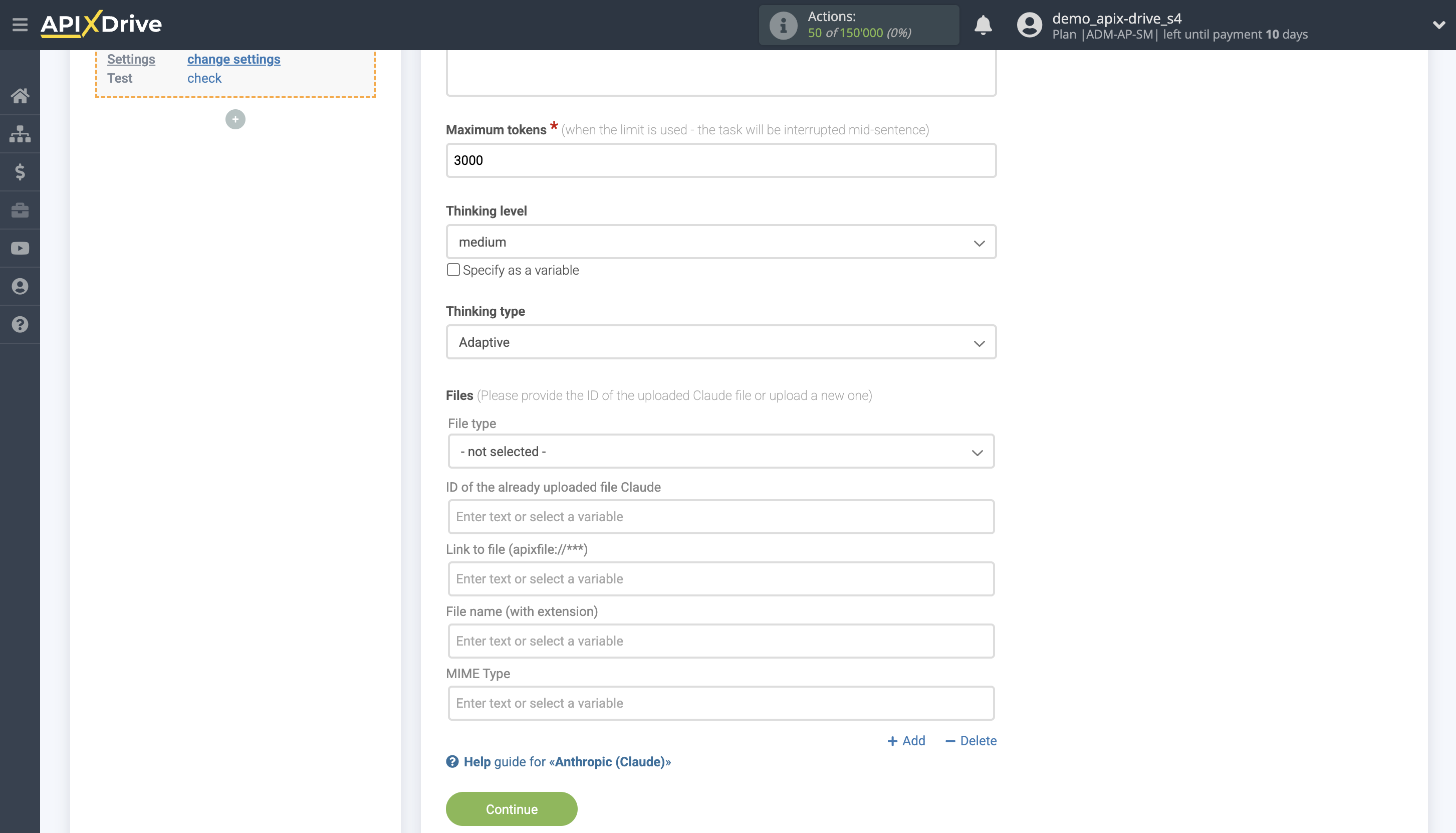 Setting up Anthropic in Google Sheets | Assigning fields