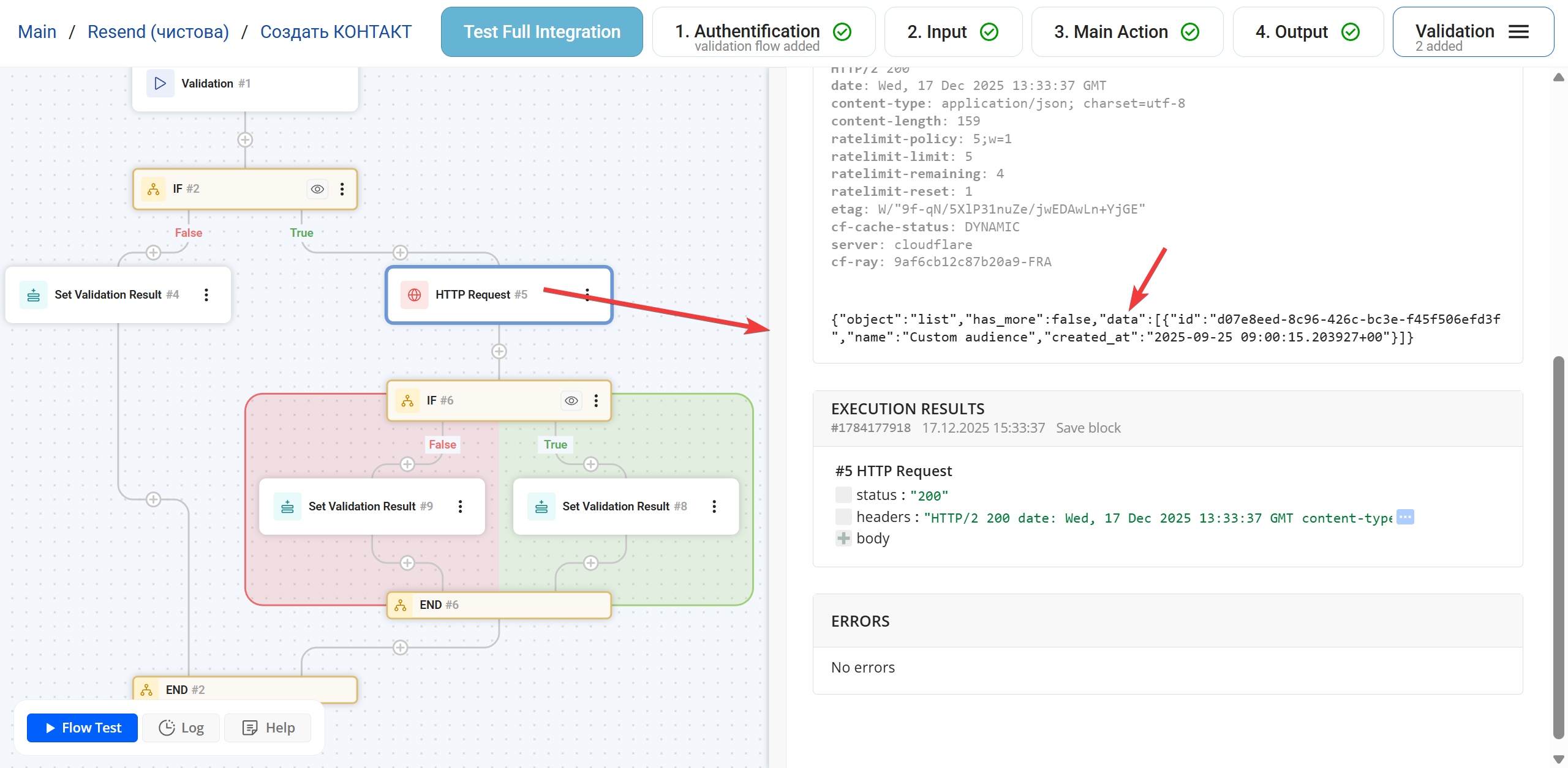 HTTP Request |&nbsp;Приклад&nbsp;HTTP + IF + Set Validation Result