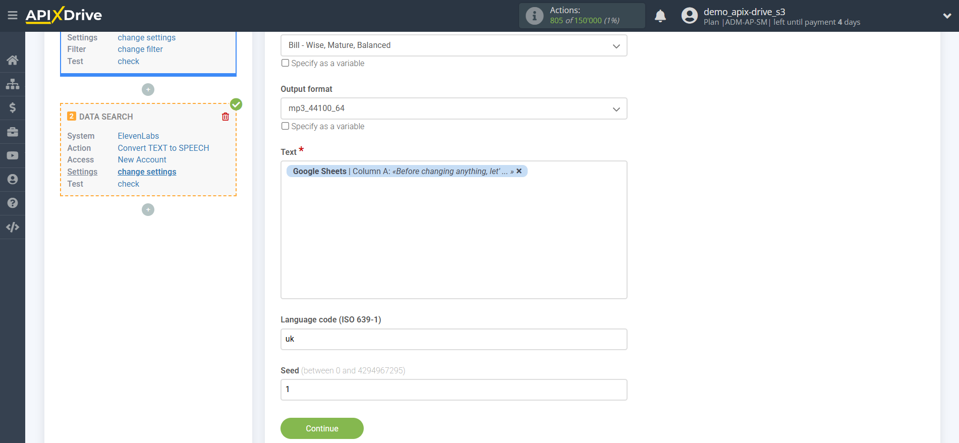 How to Connect Elevenlabs as Data Search | Assigning fields