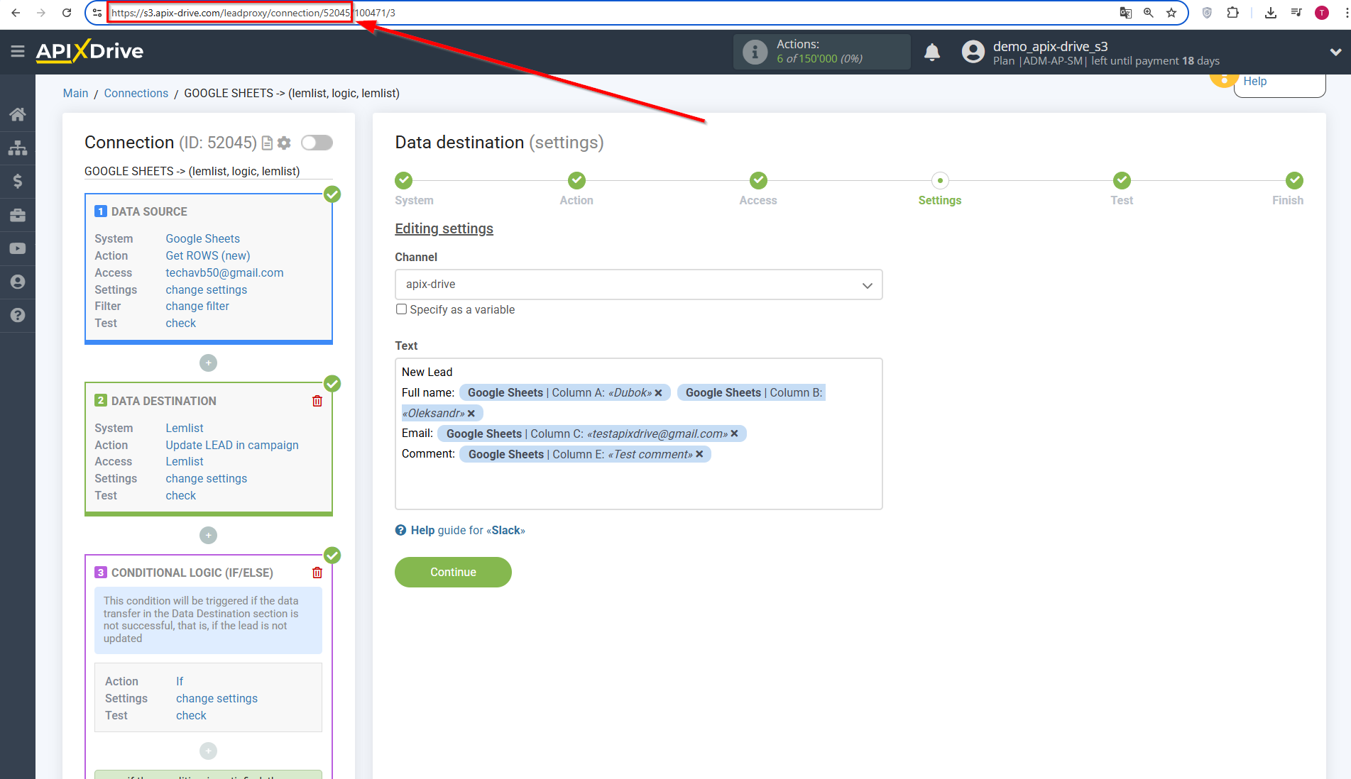 How to setup Lemlist Update Lead in campaign / Add Lead in campaign | Contact link