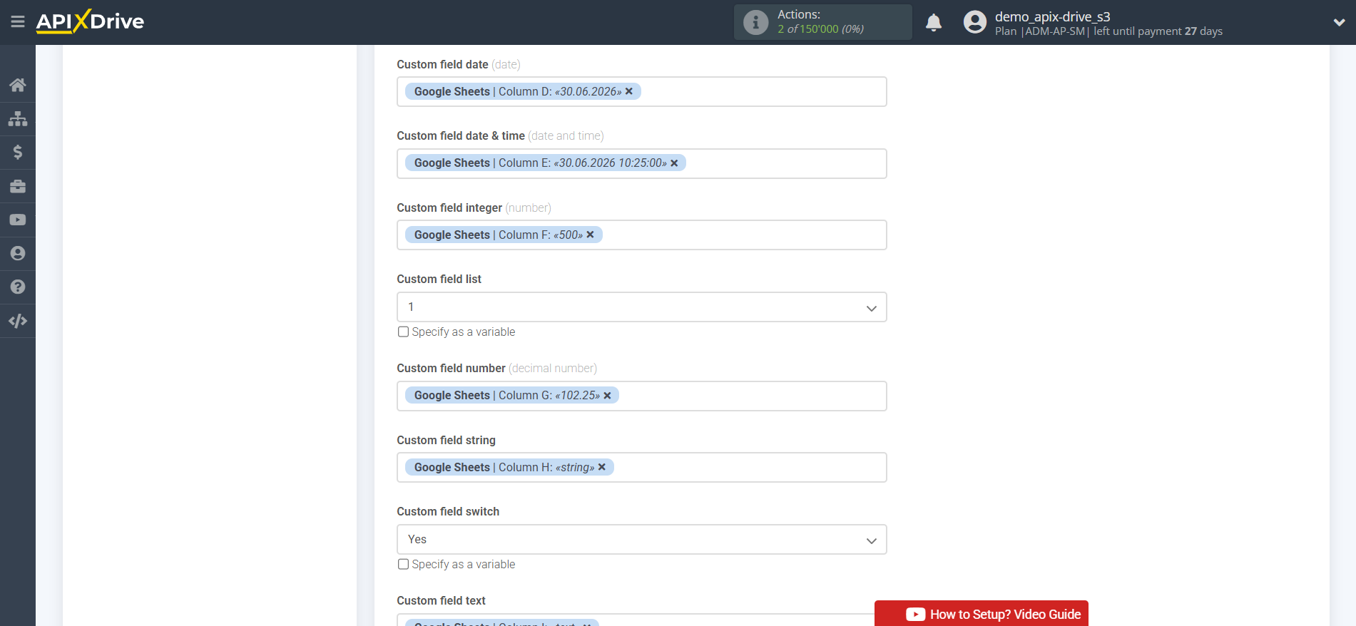 How to Connect KeyCRM as Data Destination | Assigning Fields