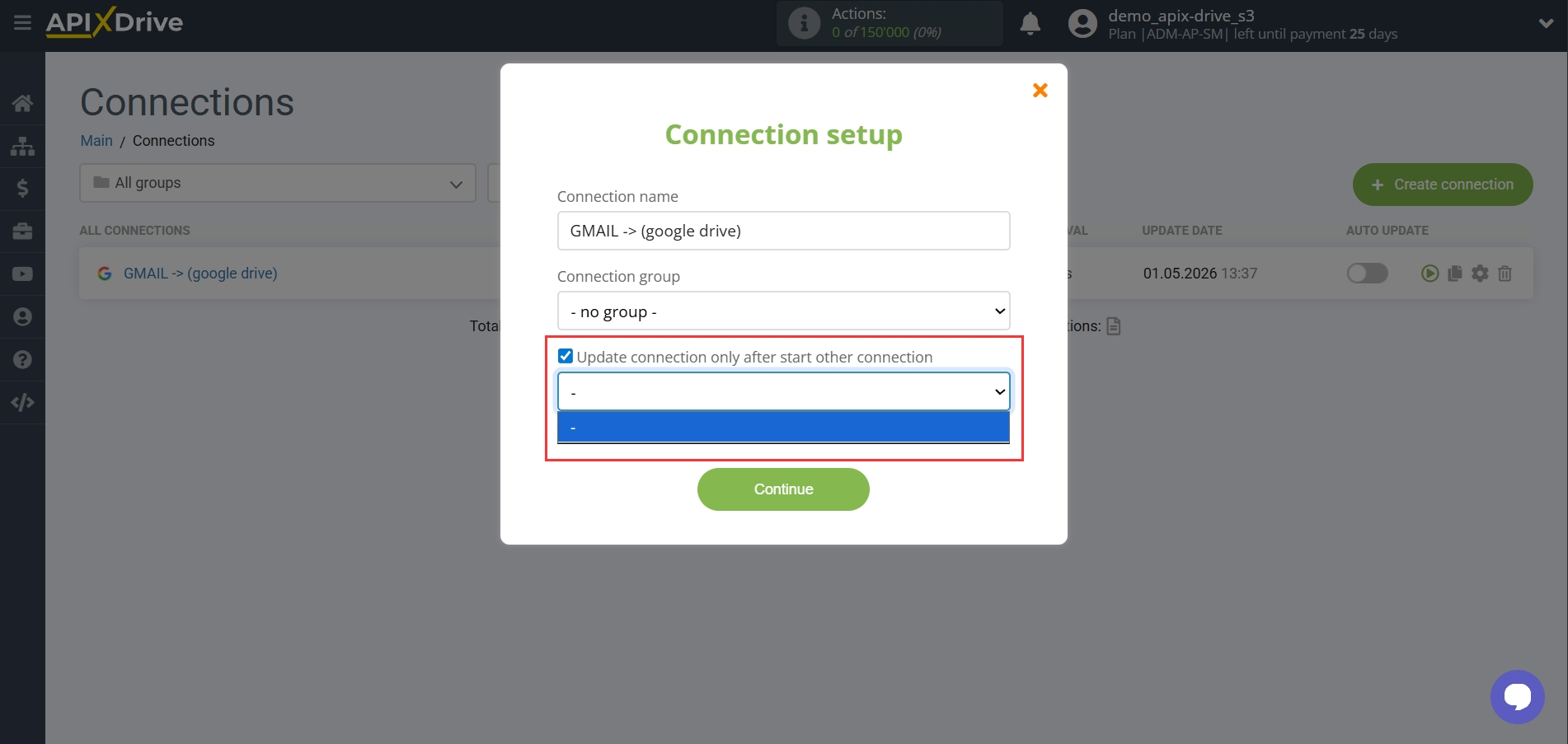 How to Connect Google Drive as Data Destination | Update priority