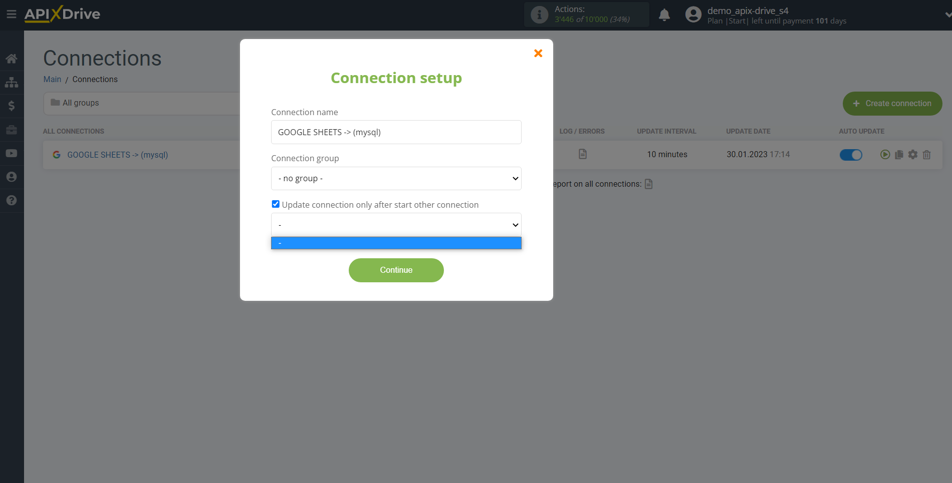 How to Connect MySQL as Data Destination | Update priority