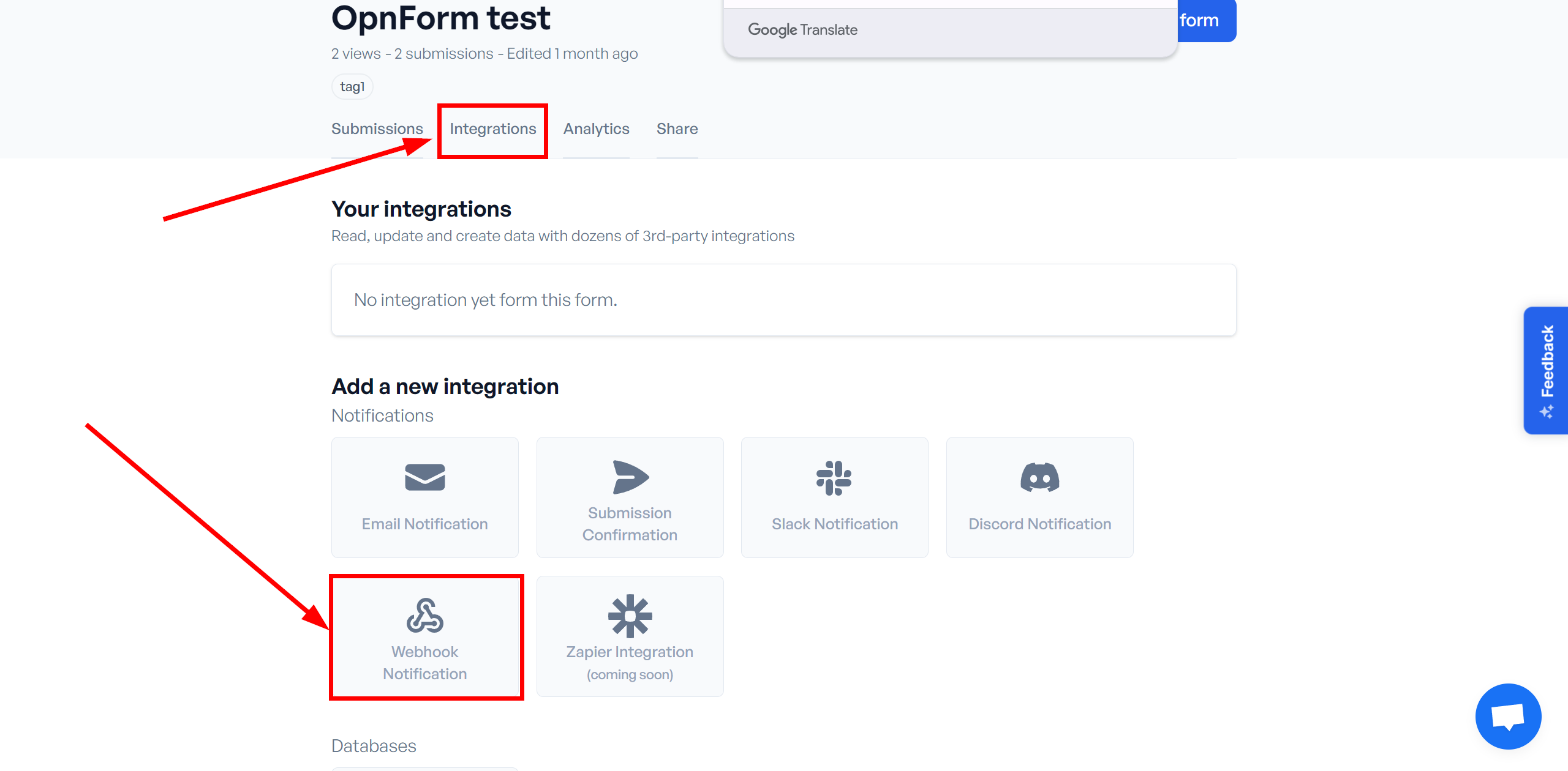 How to Connect OpnForm as Data Source | Webhook Setup