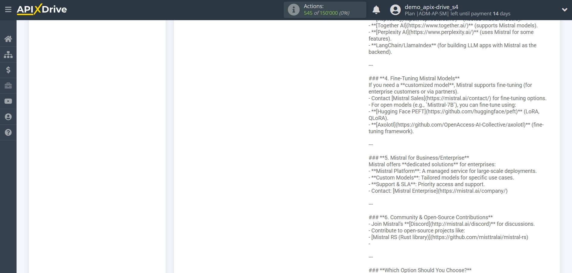 Setting Up Mistral AI in Google Sheets | Test Data