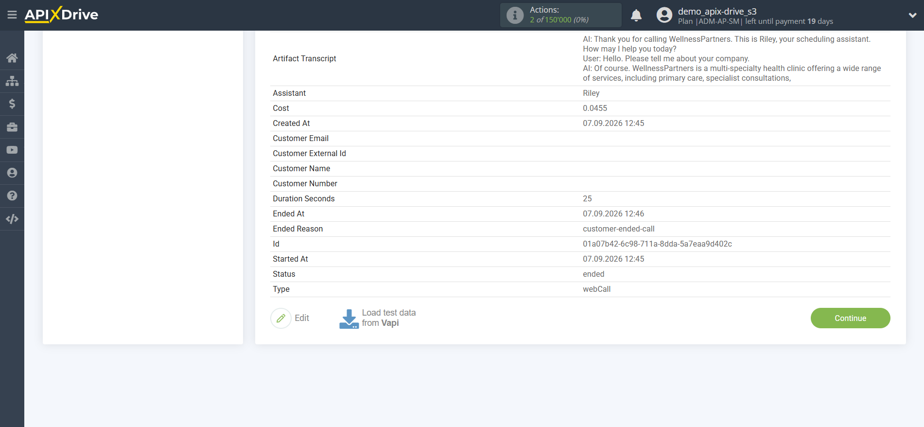 How to Connect Vapi as Data Source | Test Data