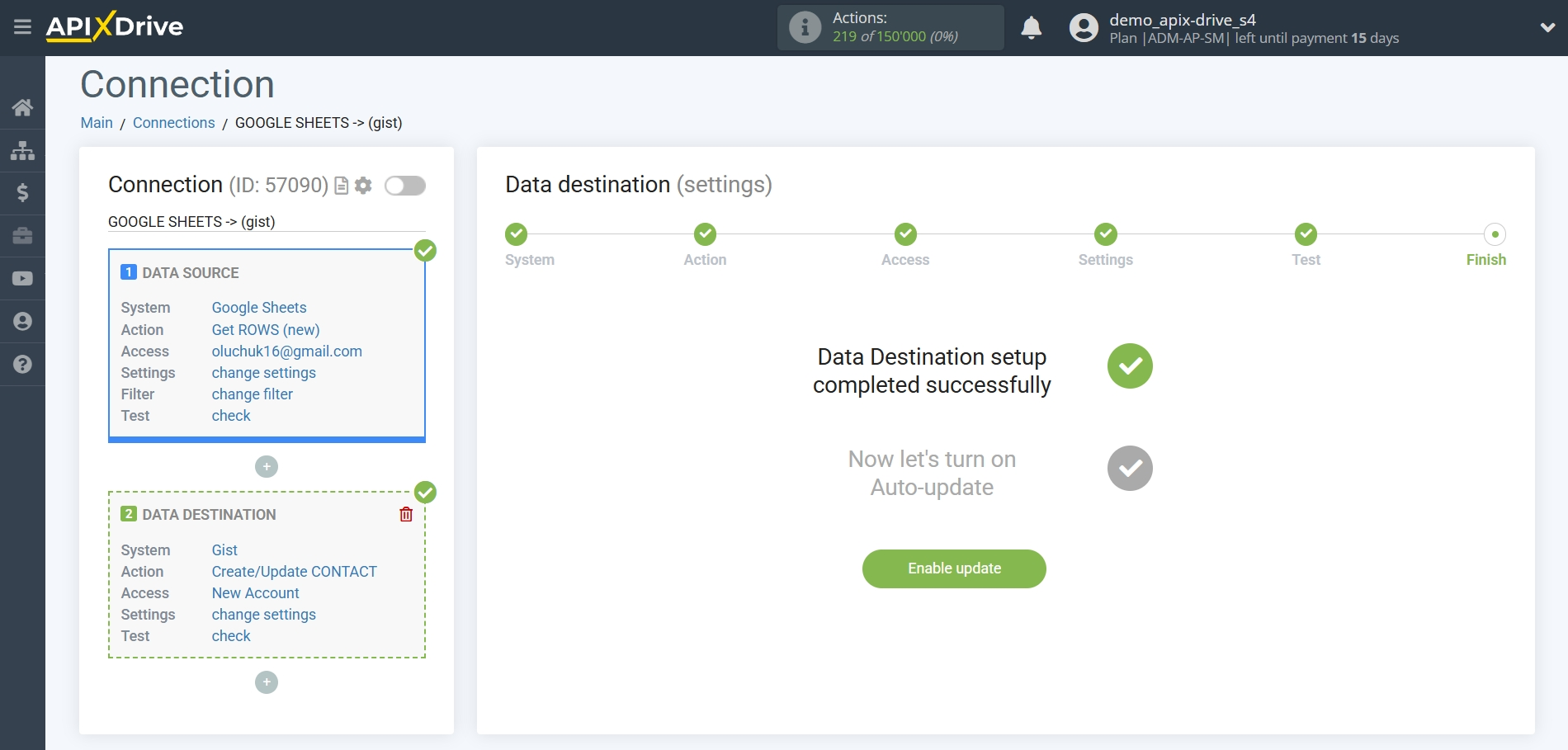 How to Connect Gist as Data Destination | Enable auto-update How to Connect Gist as Data Destination | Enable auto-update