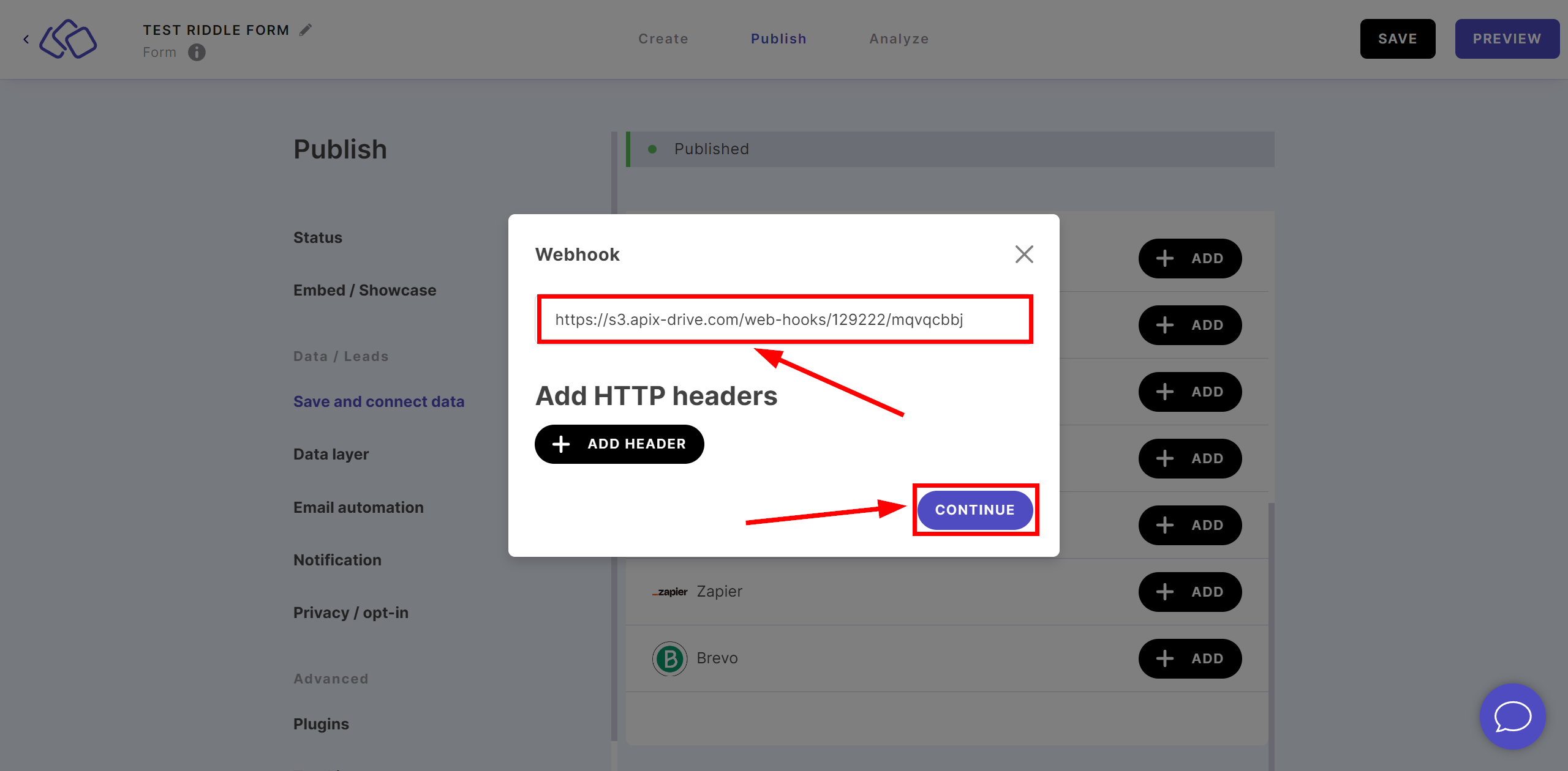 How to Connect Riddle as Data Source | Webhook Setup