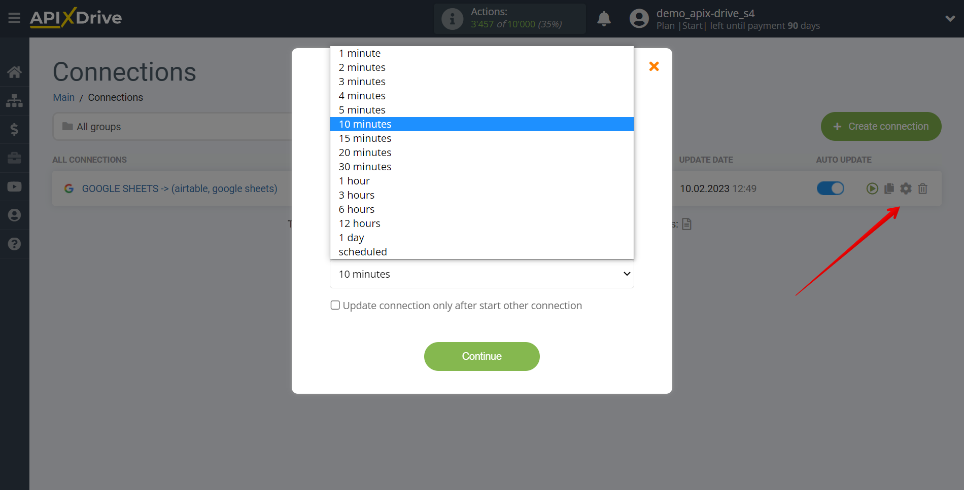 Setting up an AirTable Row Search in Google Sheets | Update interval