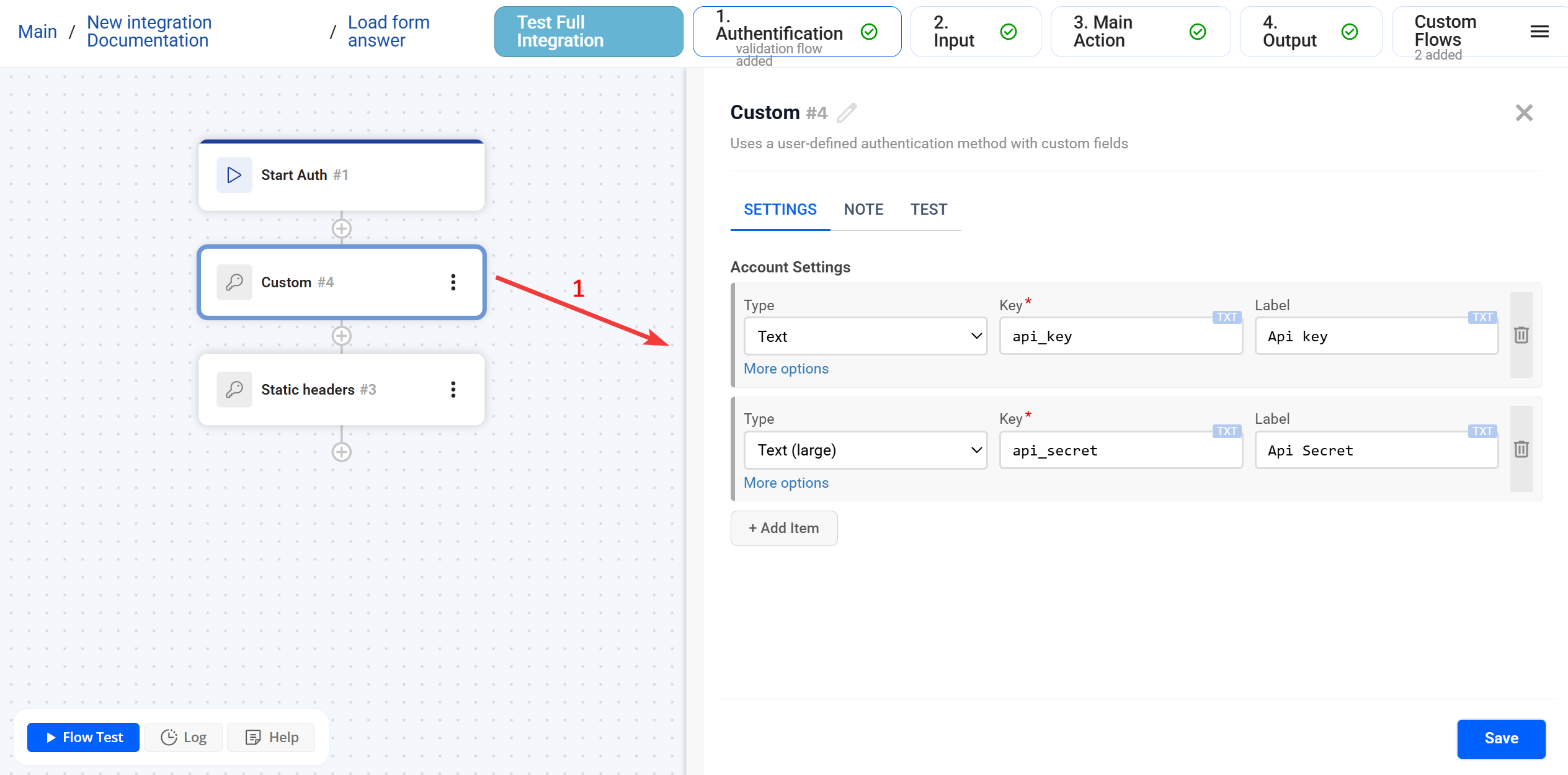 Static headers | Візуальний вигляд блоку Custom&nbsp;