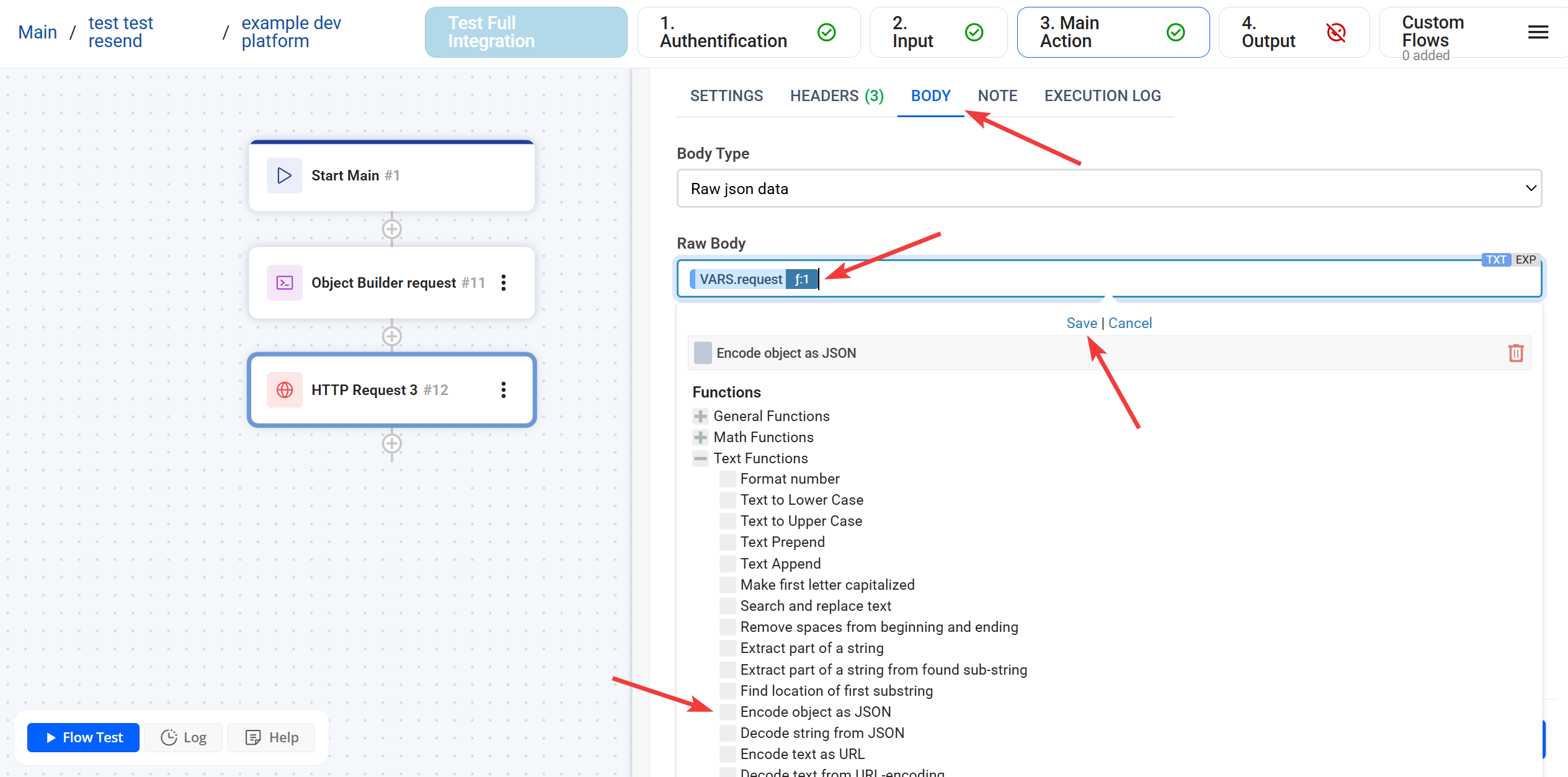 Object Builder | Вибір змінної в HTTP Request і застосування модифікатор функції
