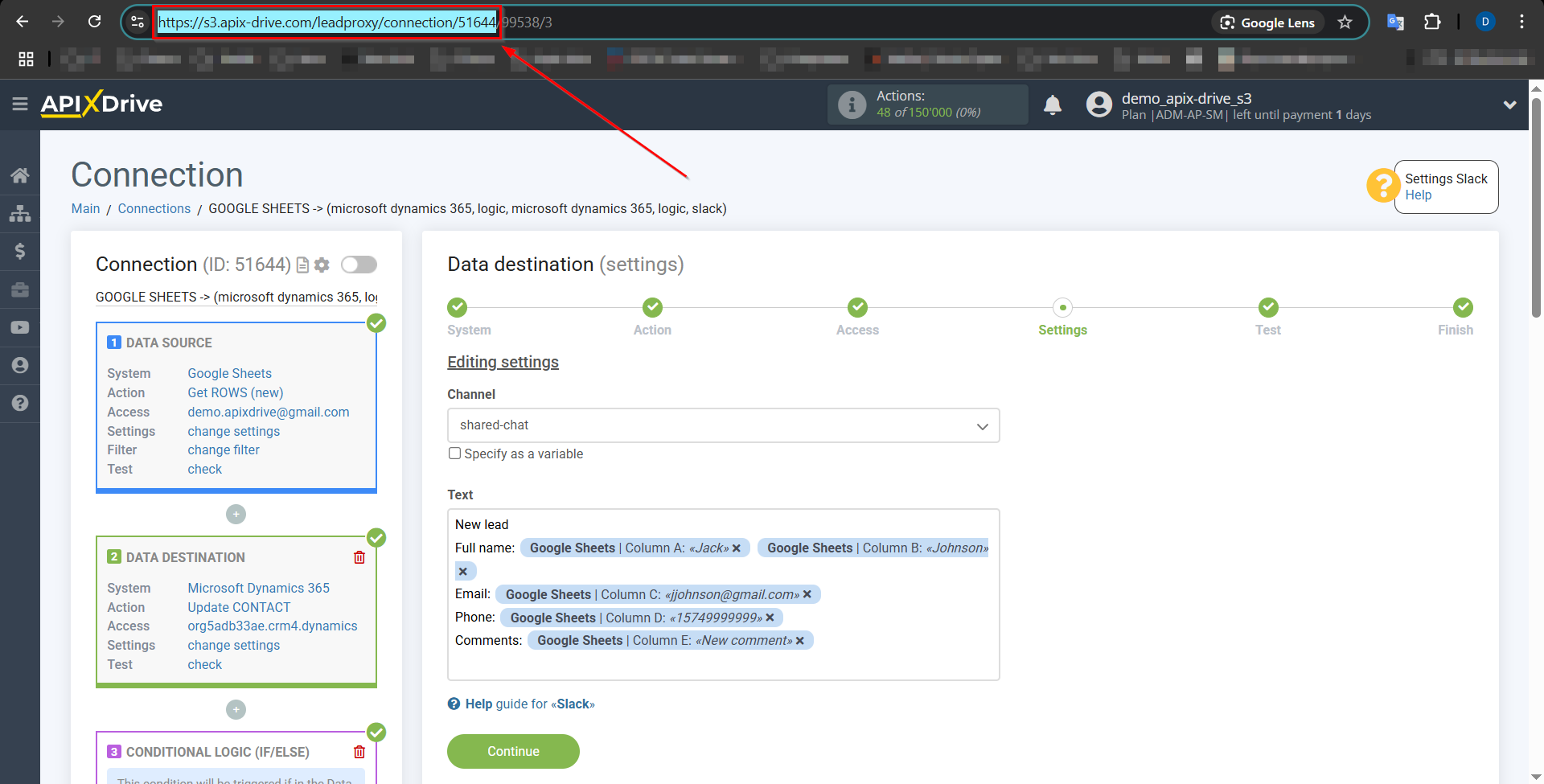 How to setup Microsoft Dynamics 365 Update Contact / Create Contact | Contact link How to setup Microsoft Dynamics 365 Update Contact / Create Contact | Contact link