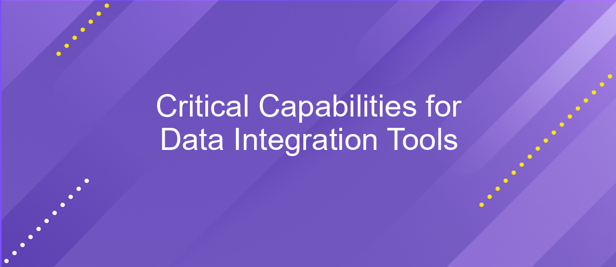 Critical Capabilities for Data Integration Tools