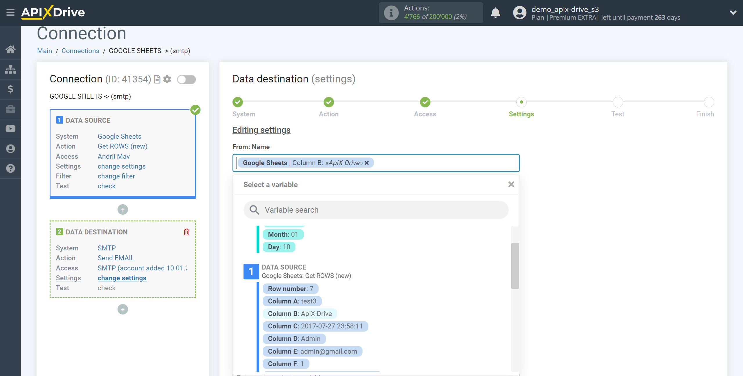 How to Connect SMTP as Data Destination | Assigning Fields