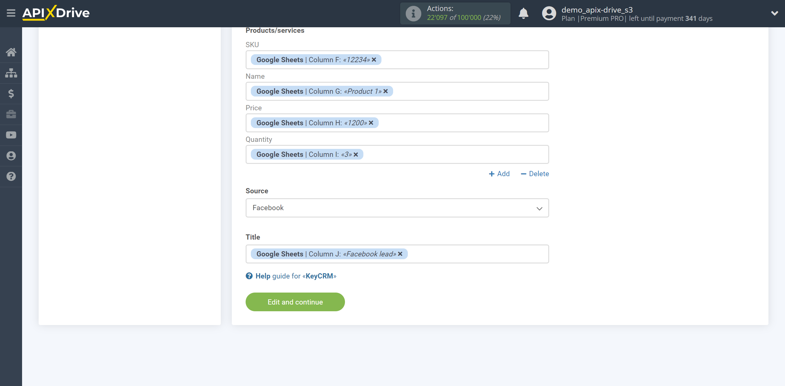 How to setup KeyCRM Update Lead / Create Lead | Assigning Fields