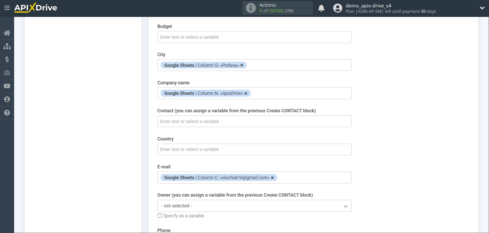 How to Connect Creatio as Data Destination | Assigning Fields How to Connect Creatio as Data Destination | Assigning Fields