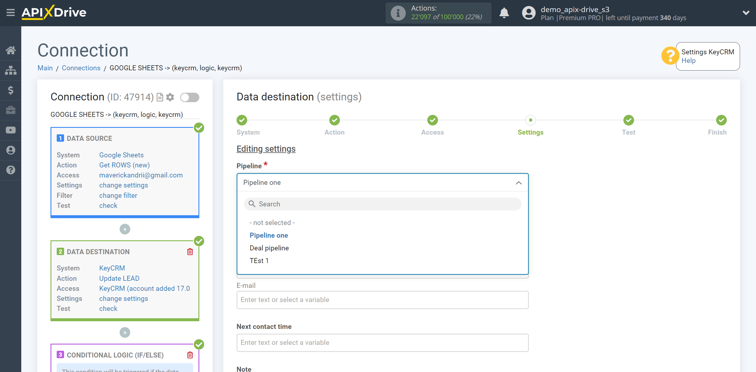 How to setup KeyCRM Update Lead / Create Lead | Assigning Fields