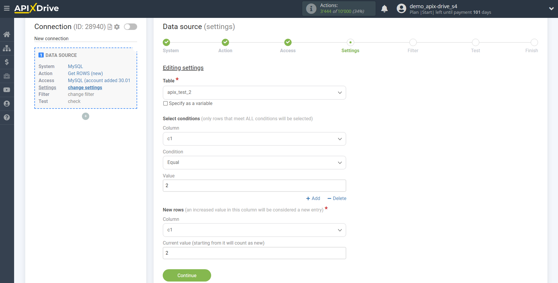 How to Connect MySQL as Data Source | Settings