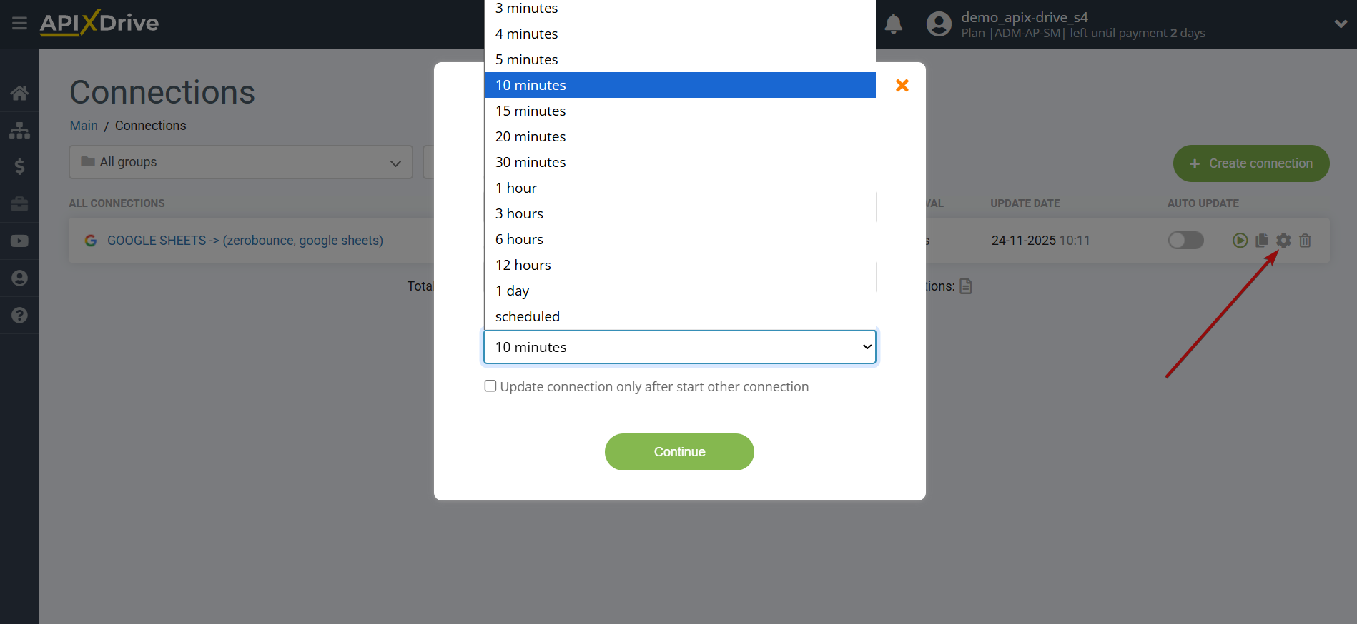 Setting up an ZeroBounce Item Search in Google Sheets | Update interval Setting up an ZeroBounce Item Search in Google Sheets | Update interval