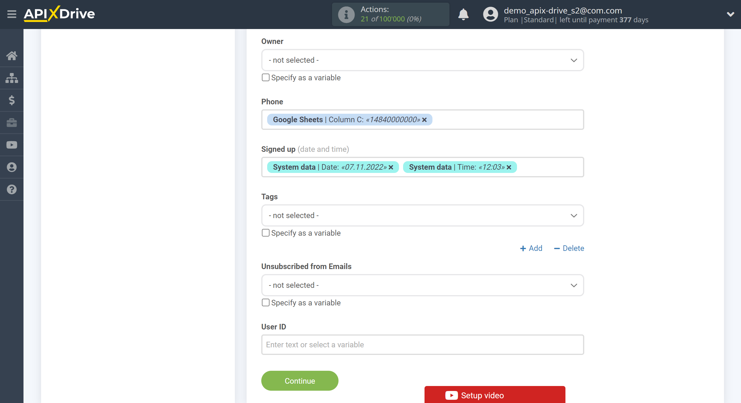 How to Connect Intercom as Data Destination | Assigning fields