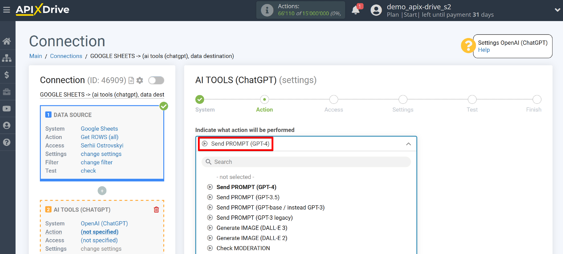 Mass generation of texts: we use the ApiX-Drive service and the AI ...