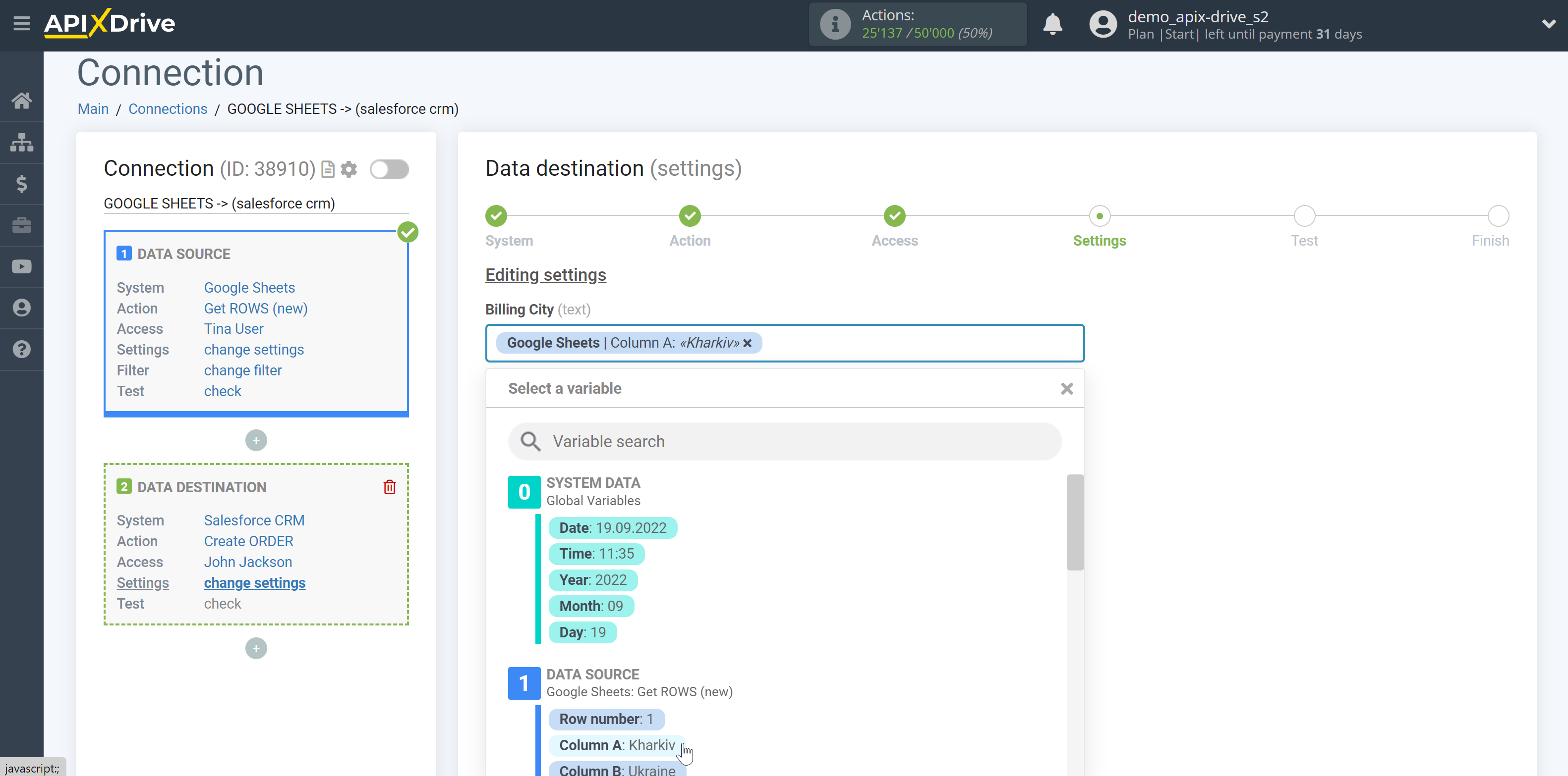 How to Connect Salesforce CRM as Data Destination | Assigning Fields 