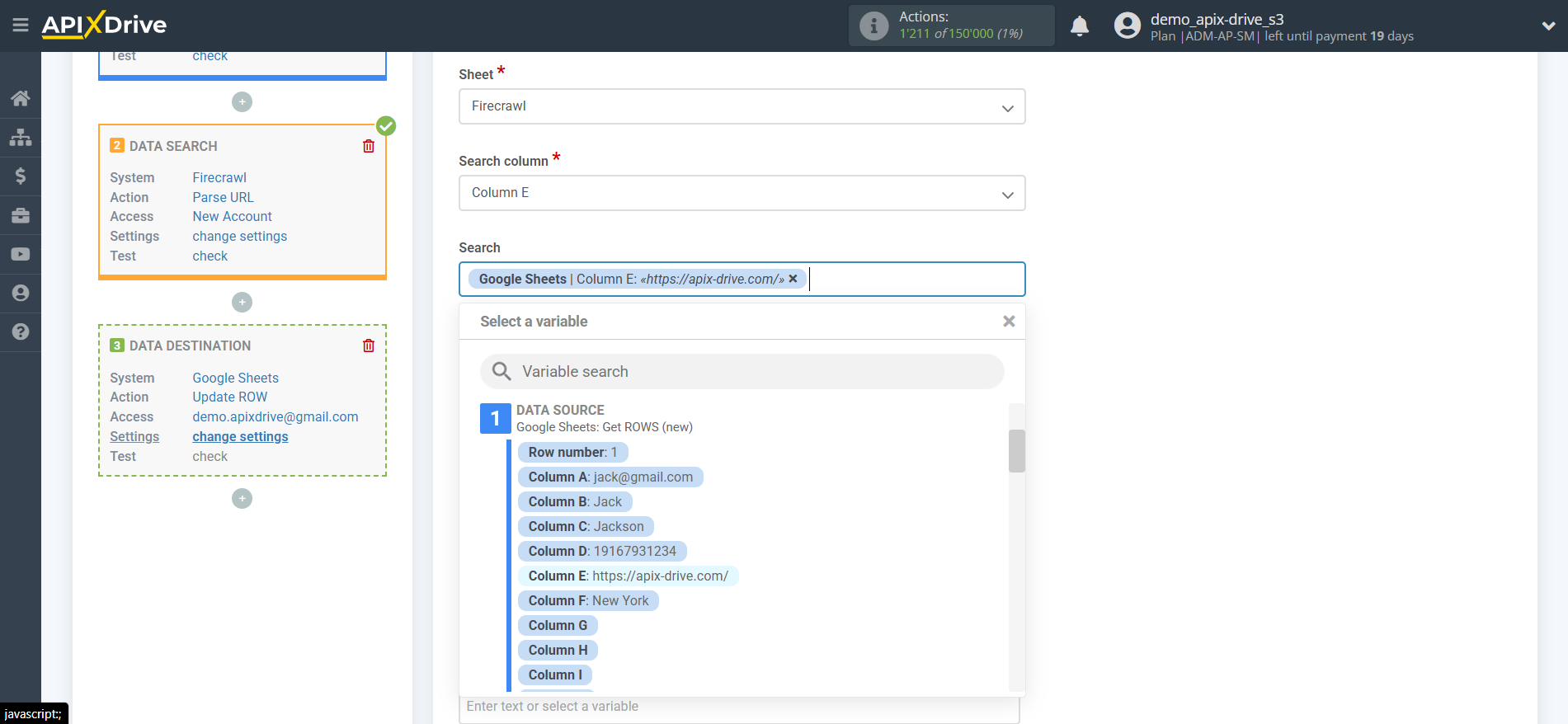 How to Connect Firecrawl as Data Search | Assigning fields How to Connect Firecrawl as Data Search | Assigning fields