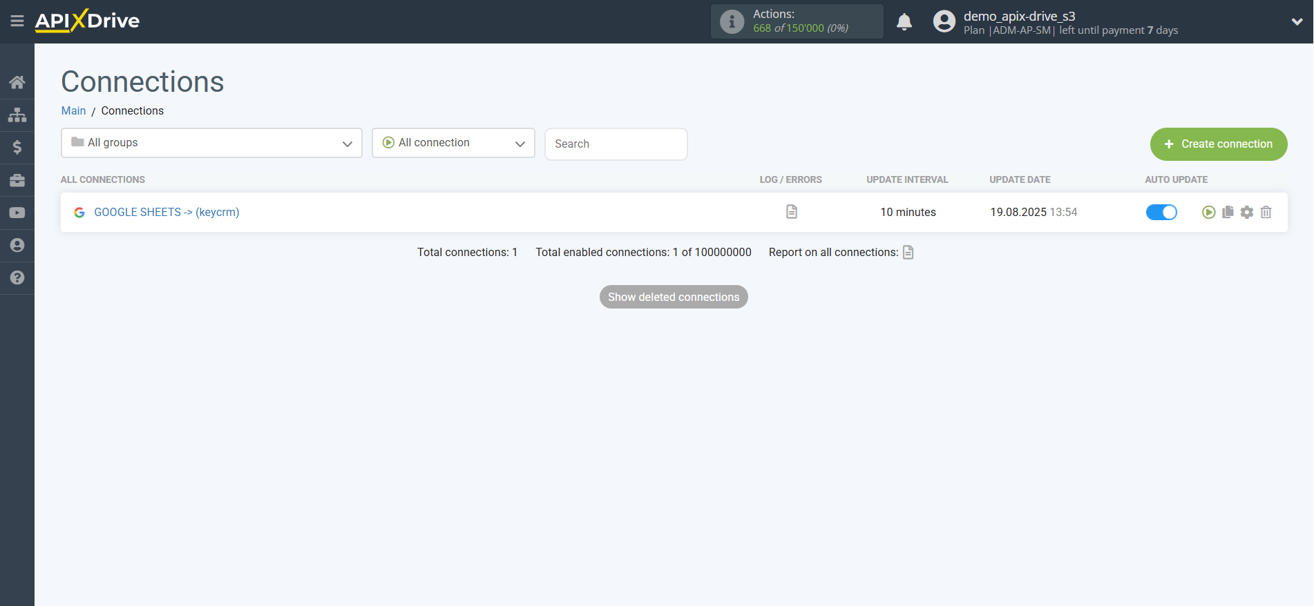 Creating connection between services via API | Setup steps