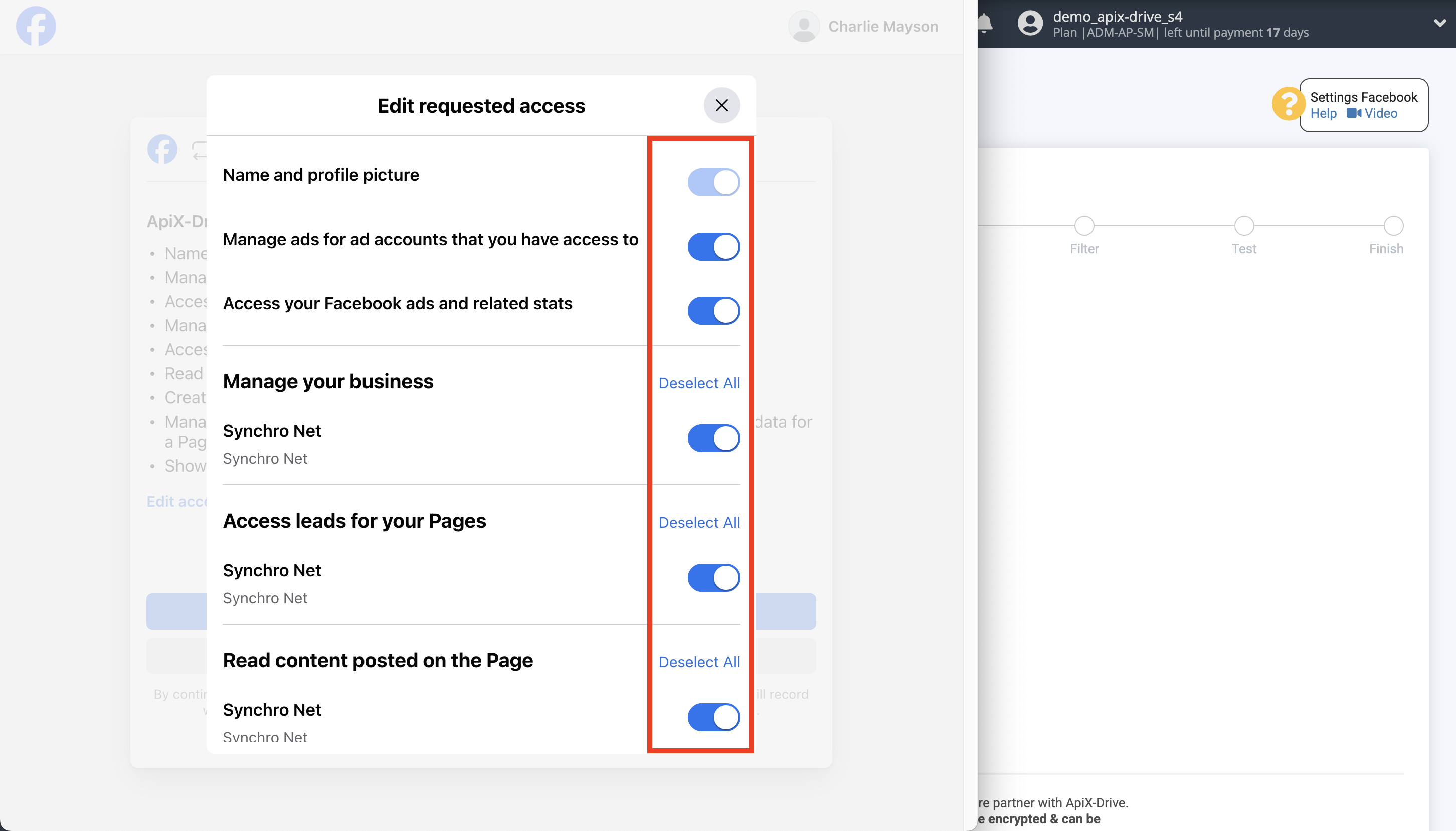 How to Connect Facebook as Data Source | Choosing access
