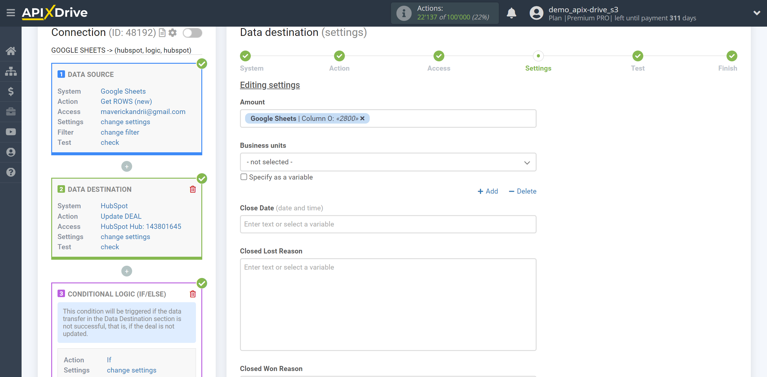 How to setup HubSpot Update Deal / Create Deal | Assigning Fields