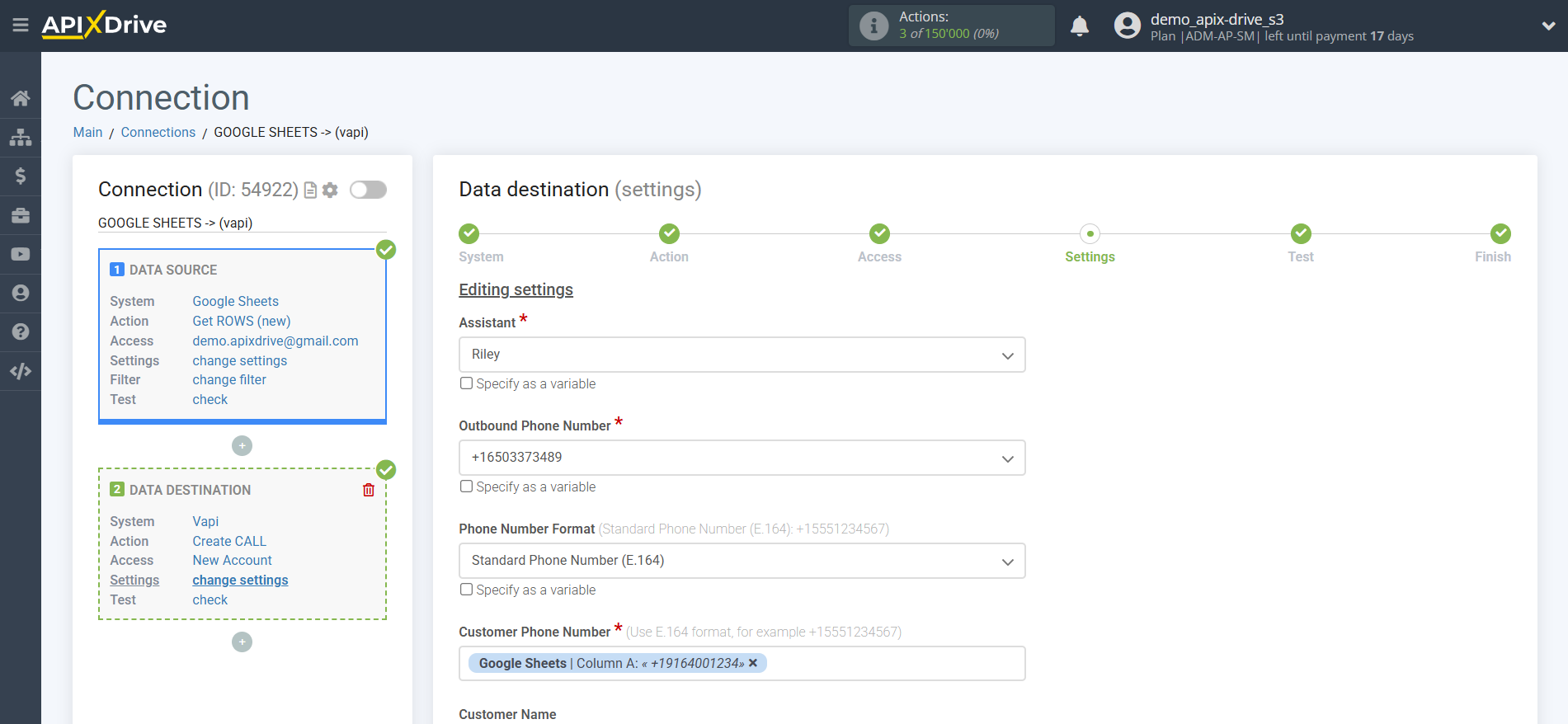 How to Connect Vapi as Data Destination | Assigning fields