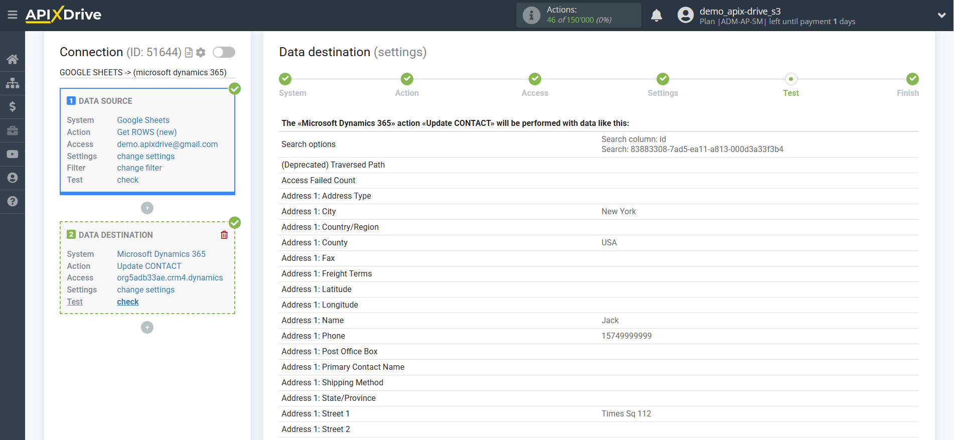 How to setup Microsoft Dynamics 365 Update Contact / Create Contact | Test data How to setup Microsoft Dynamics 365 Update Contact / Create Contact | Test data